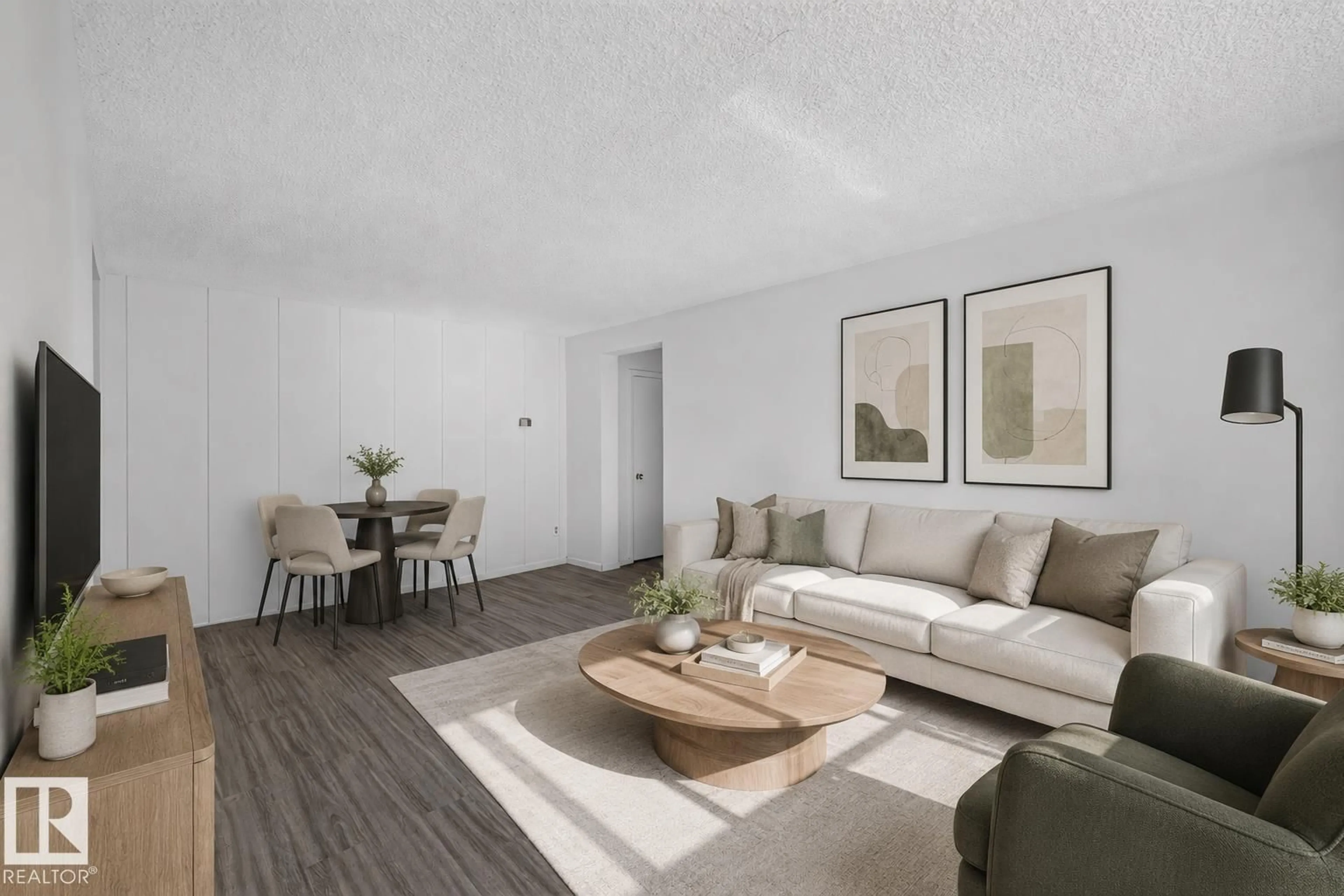 Living room with furniture, unknown for 6 - 10230 122 ST, Edmonton Alberta T5N1L9