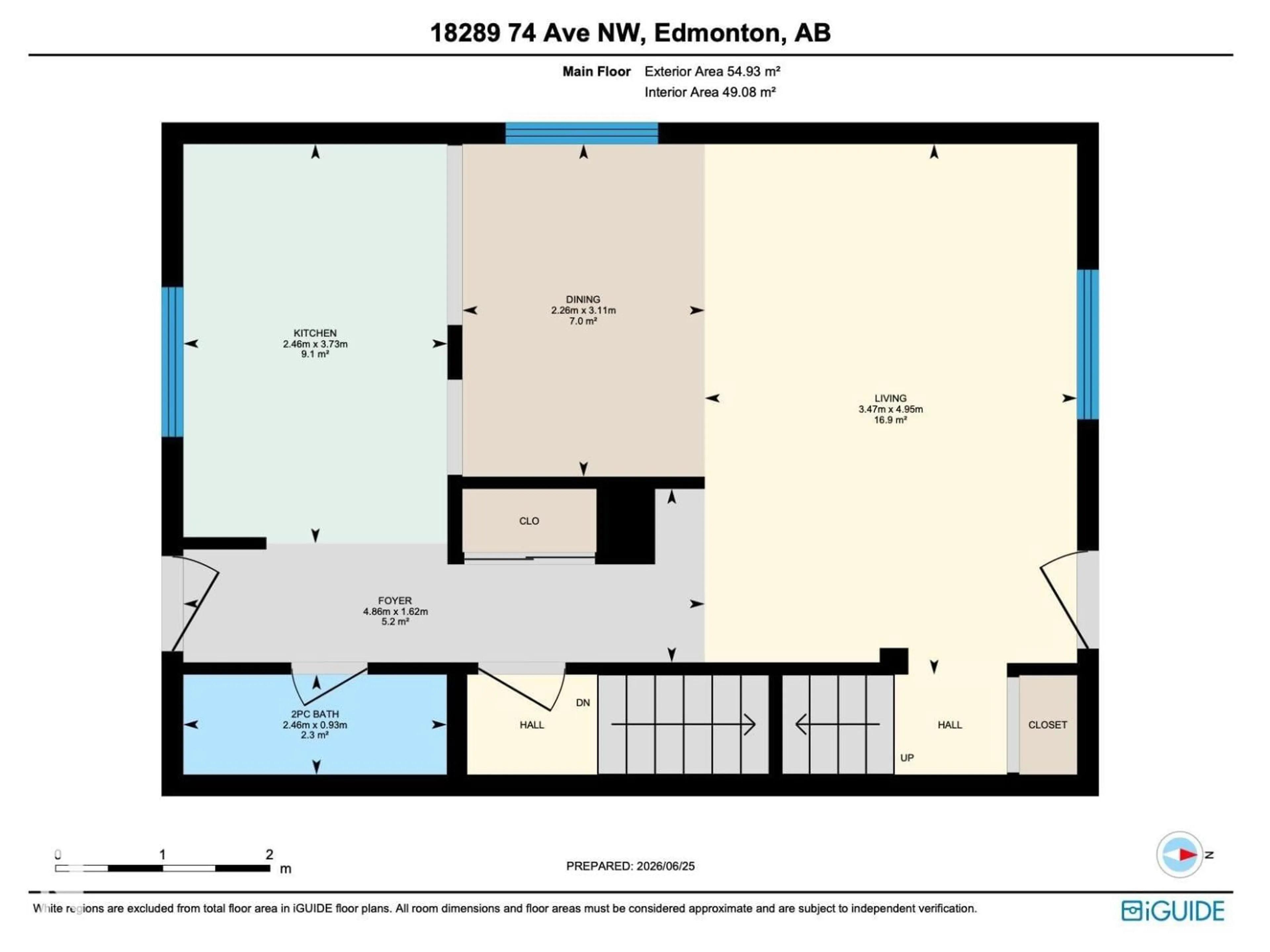 Floor plan for 18289 74 AV, Edmonton Alberta T5T2G6