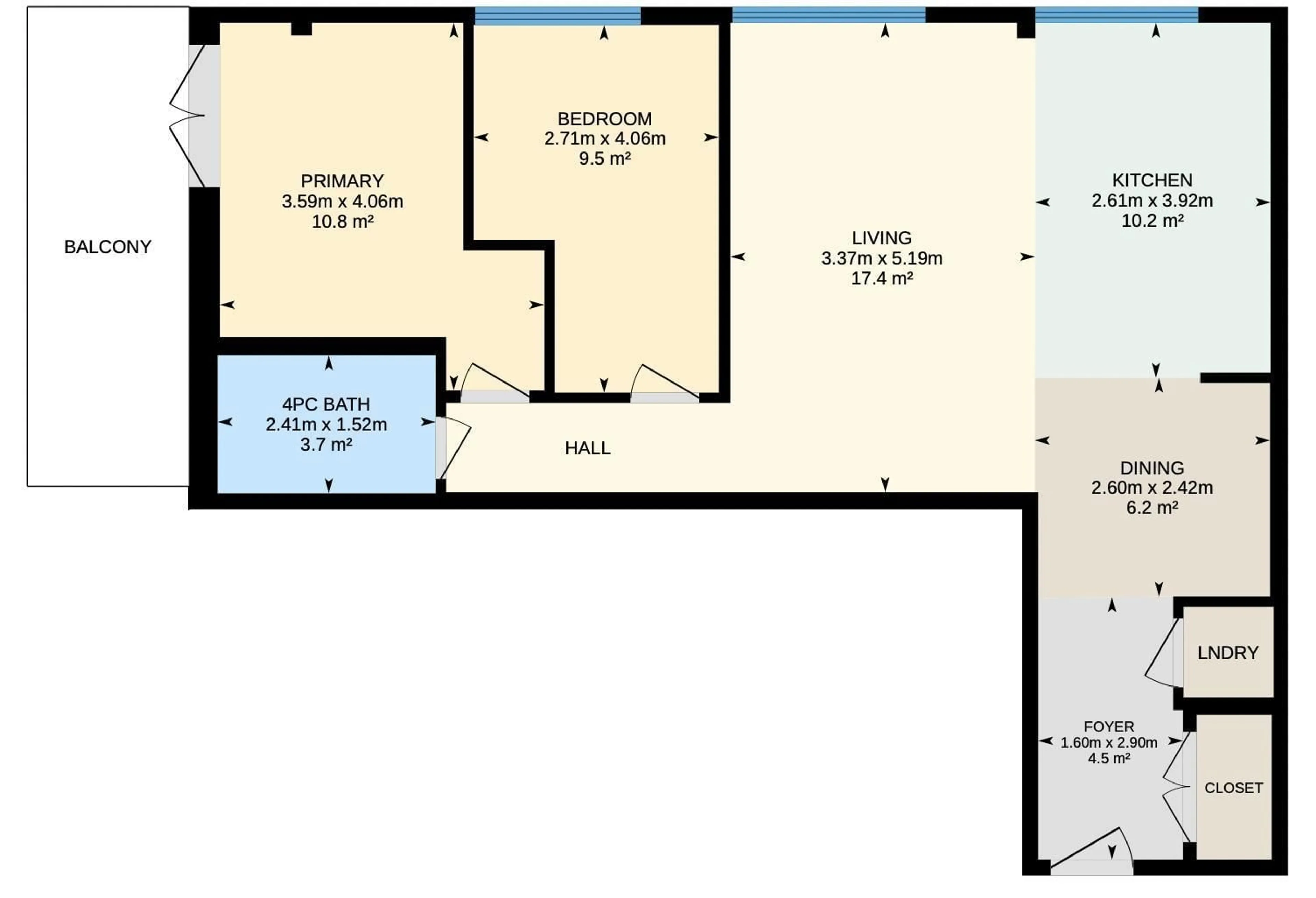 Floor plan for 415 11503 76 AV NW, Edmonton Alberta T6G0K6