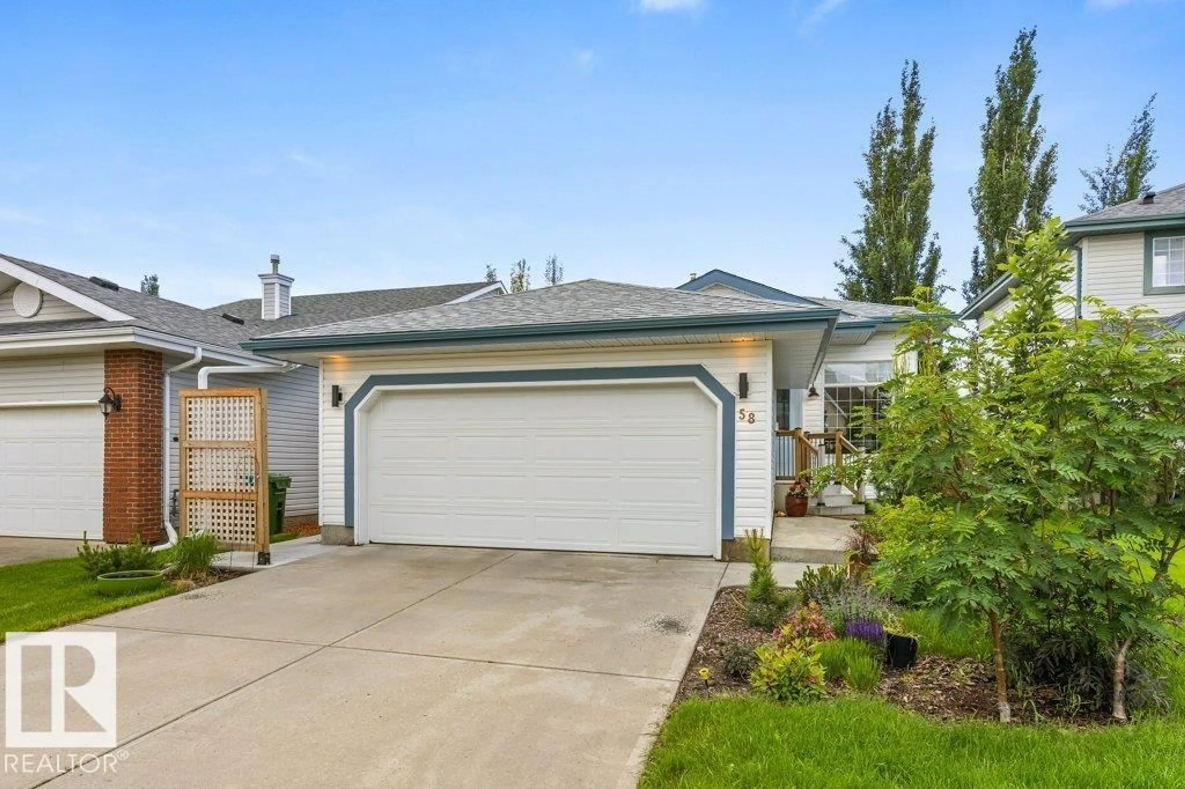 Home with vinyl exterior material, street for 58 DELAGE CR, St. Albert Alberta T8N6J5