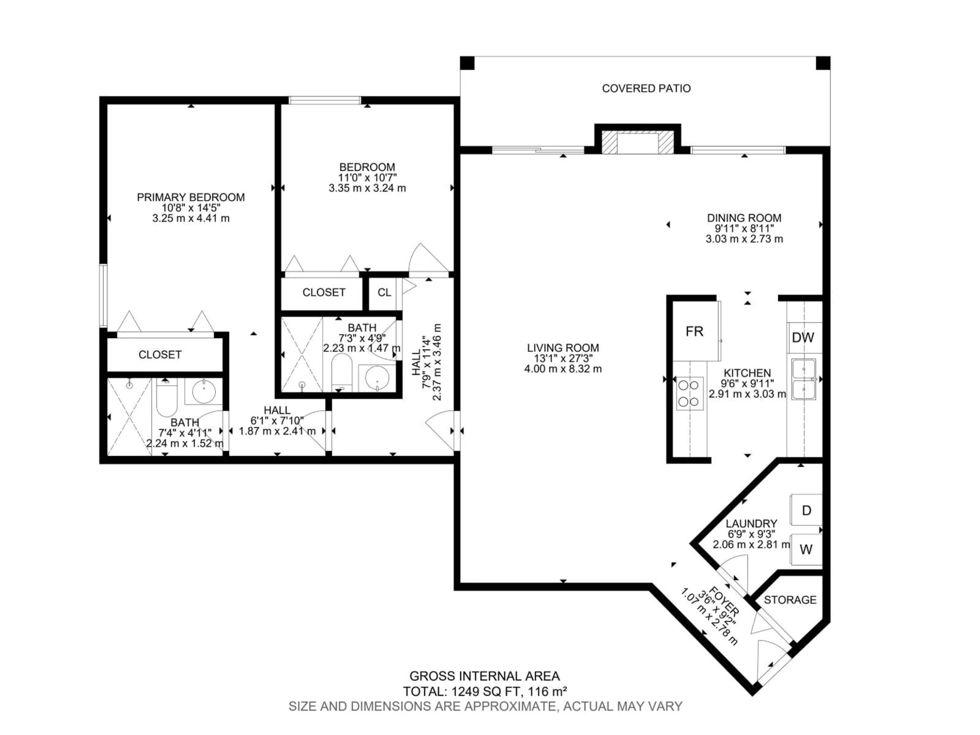 Floor plan for #105 - 17511 98A AV, Edmonton Alberta T5T6A2