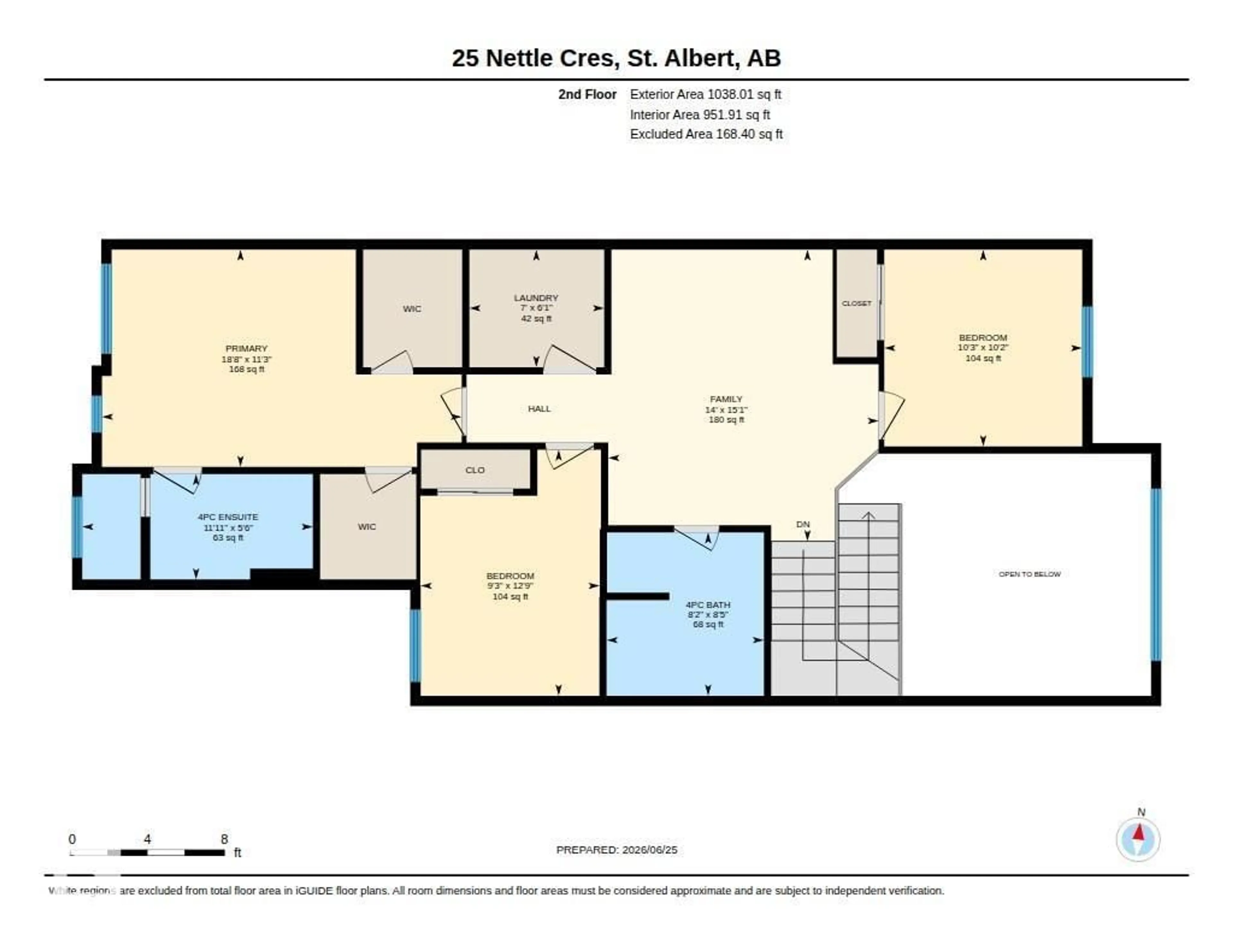 Floor plan for 25 NETTLE CR, St. Albert Alberta T8N7Z8