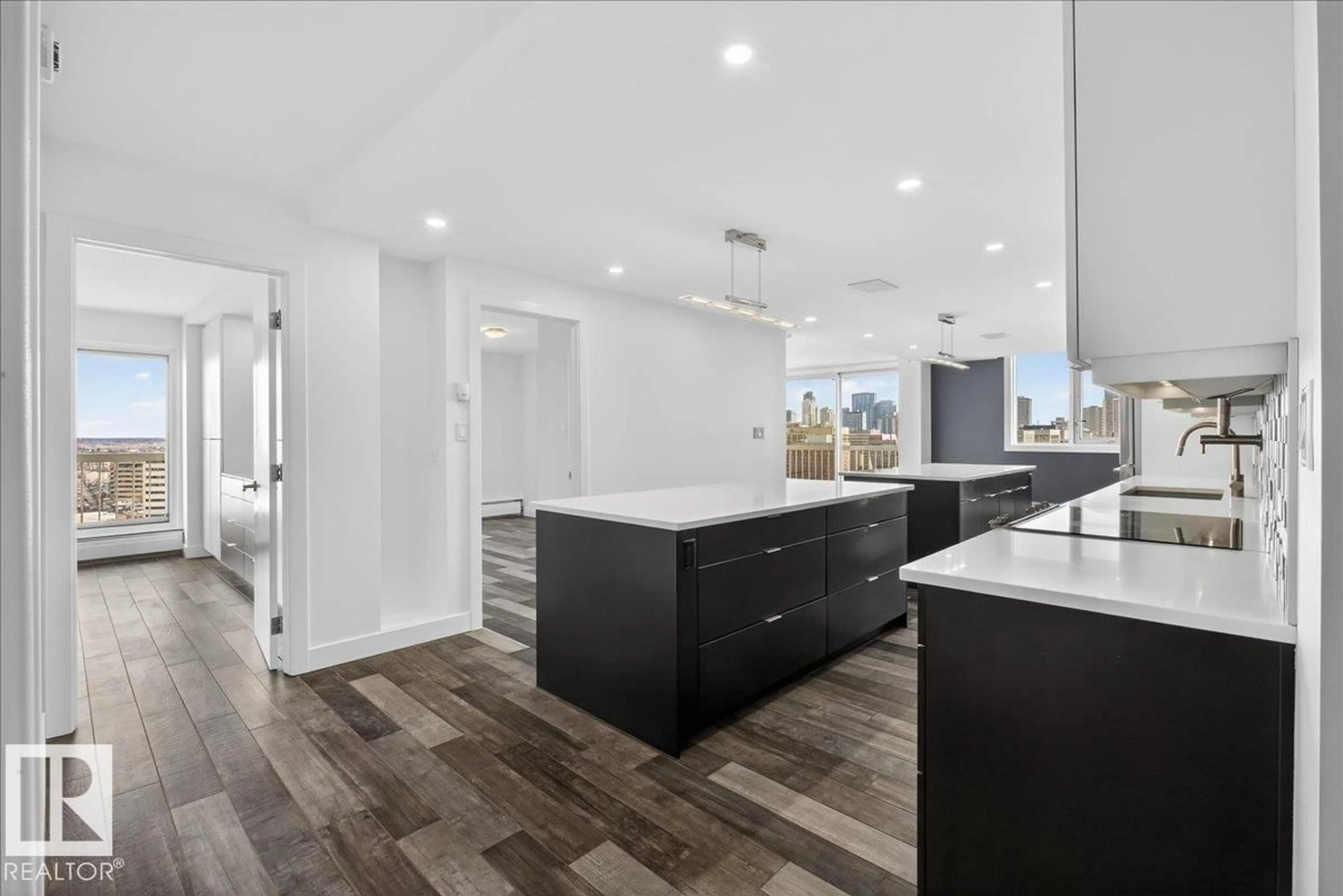 Open concept kitchen, ceramic/tile floor for 9835 - 1806 113 ST, Edmonton Alberta T5K1N4