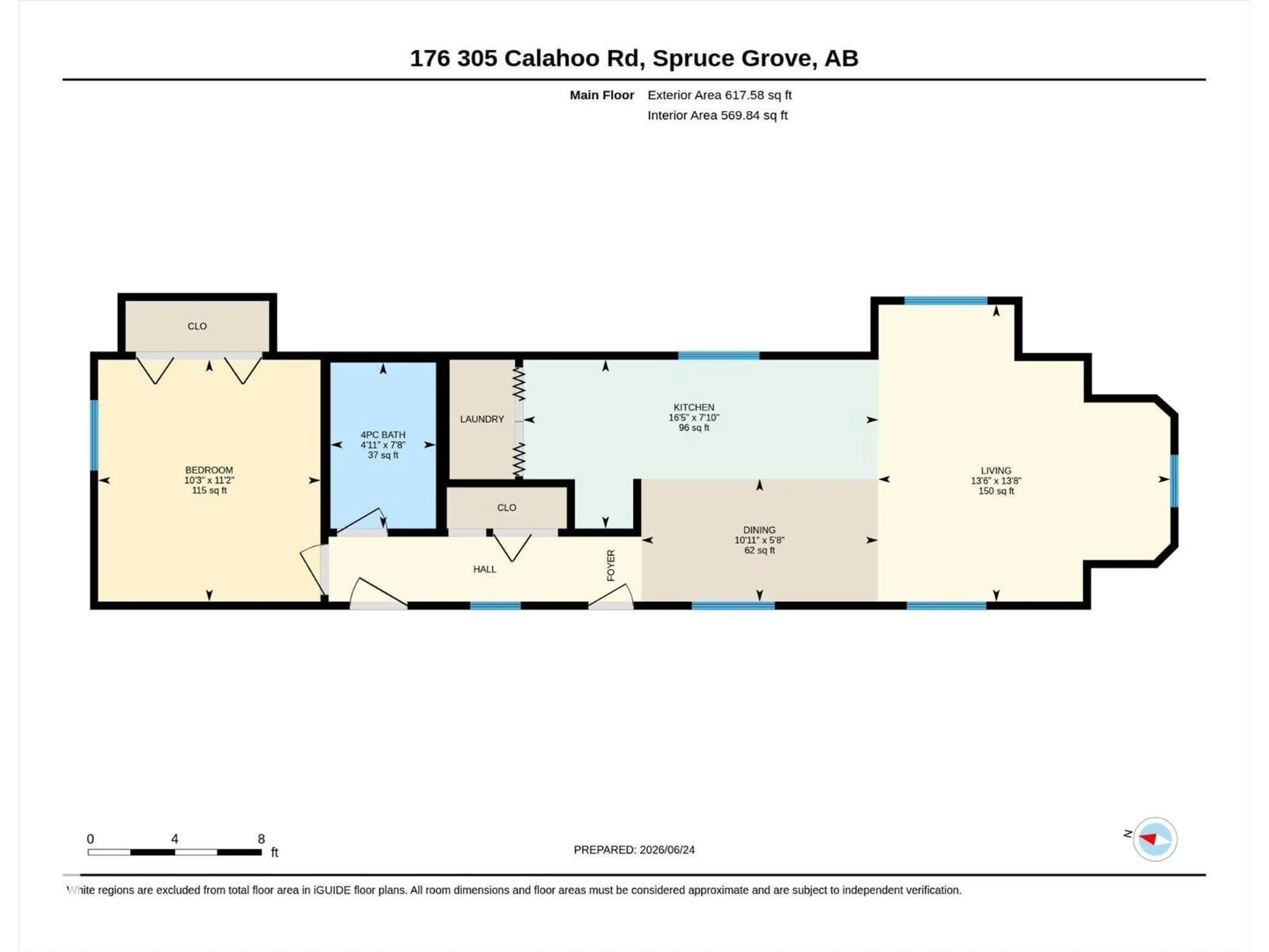 Floor plan for 305 - 176 CALAHOO ROAD, Spruce Grove Alberta T7X3L2