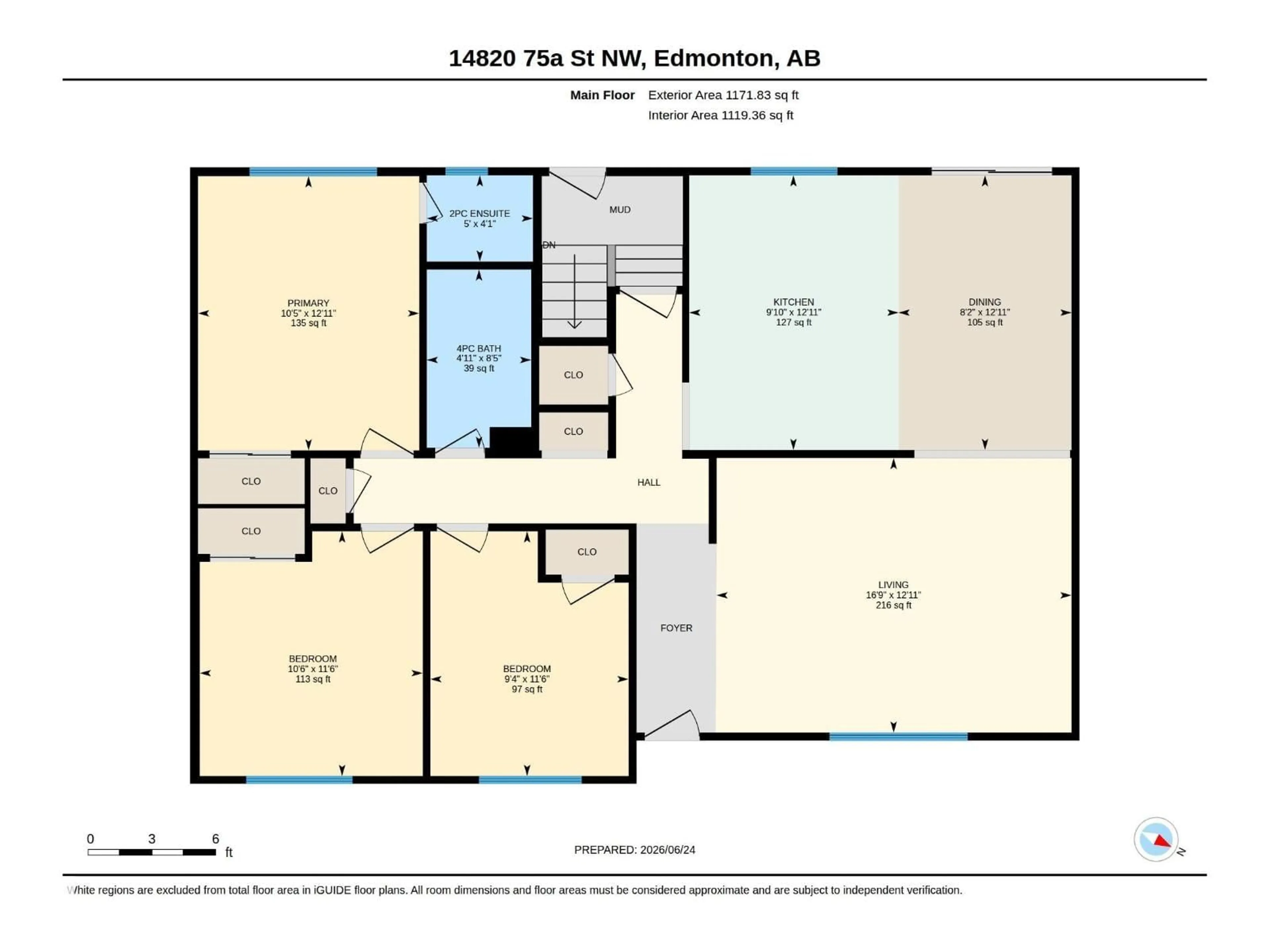 Floor plan for NW - 14820 75A ST, Edmonton Alberta T5C1A5