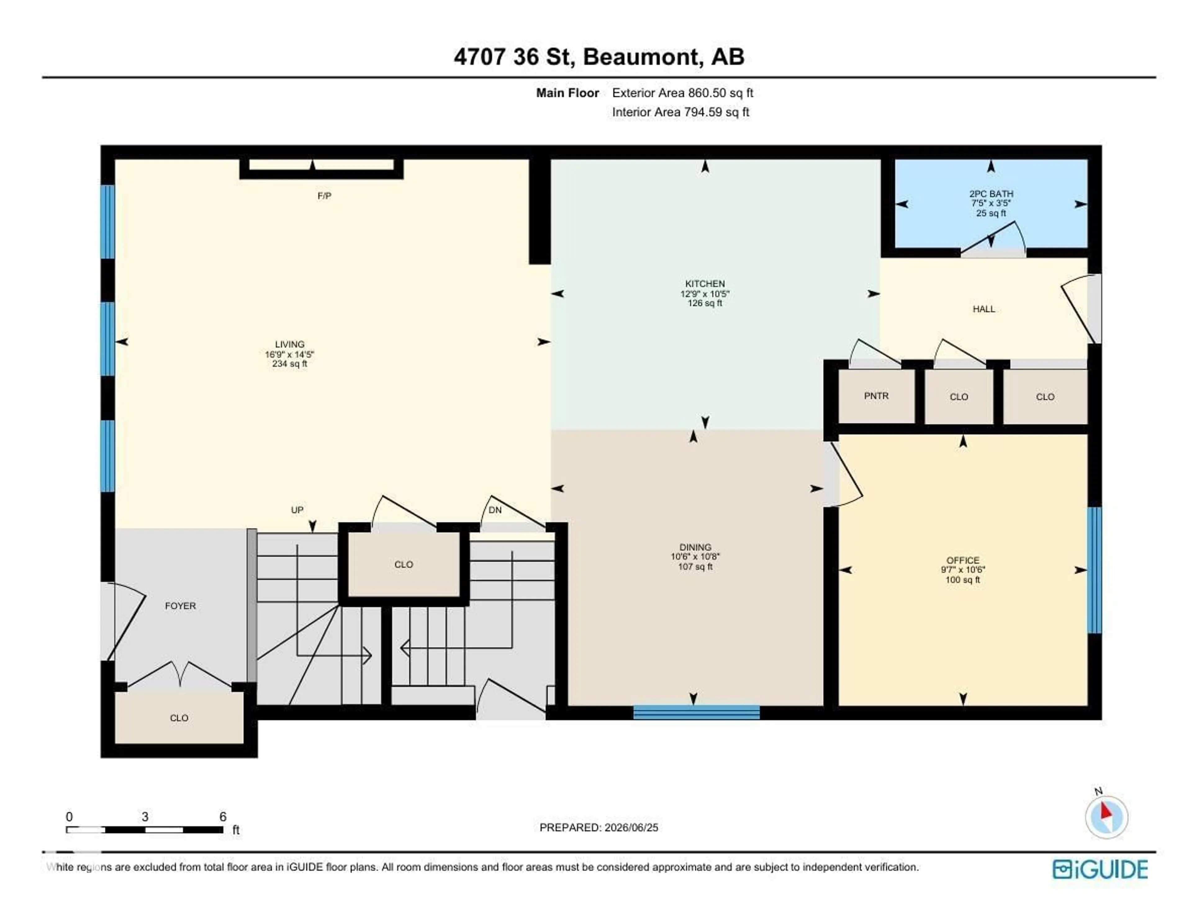 Floor plan for 4707 36 ST, Beaumont Alberta T4X2C3