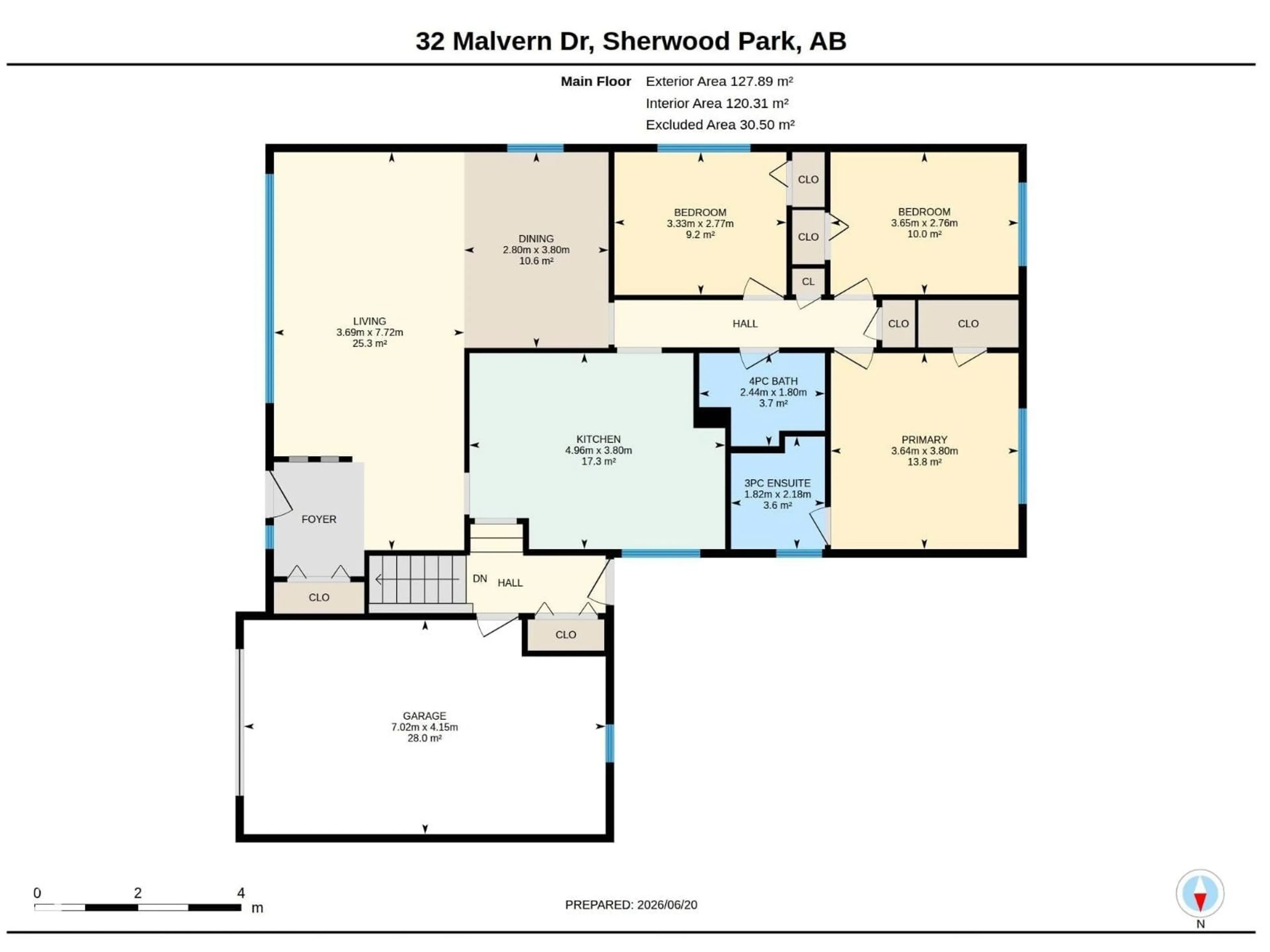 Floor plan for 32 MALVERN DR, Sherwood Park Alberta T8A3S2