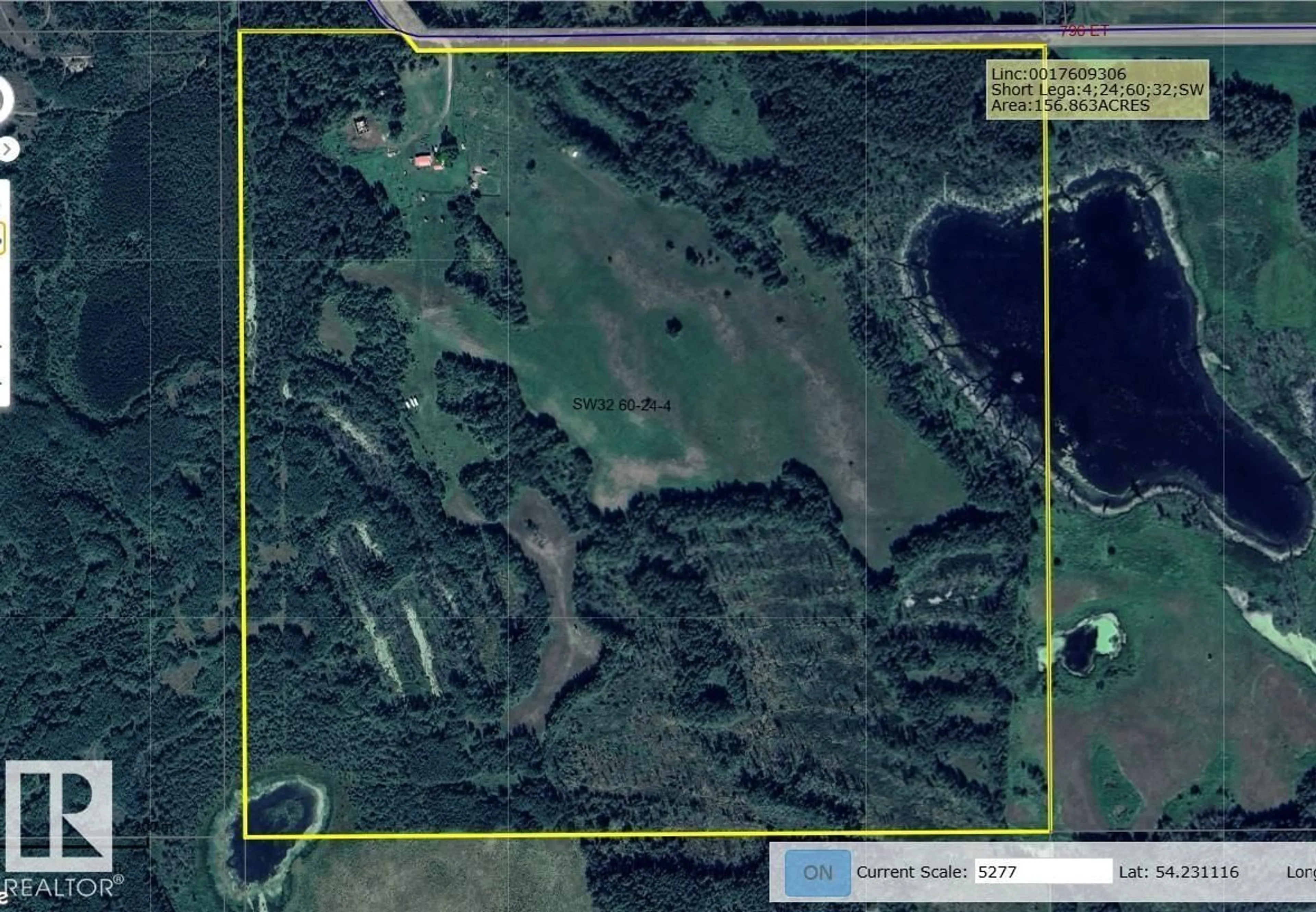 A pic from outside/outdoor area/front of a property/back of a property/a pic from drone, forest/trees view for 24423 TWP ROAD 605A, Rural Westlock County Alberta T0G1S0