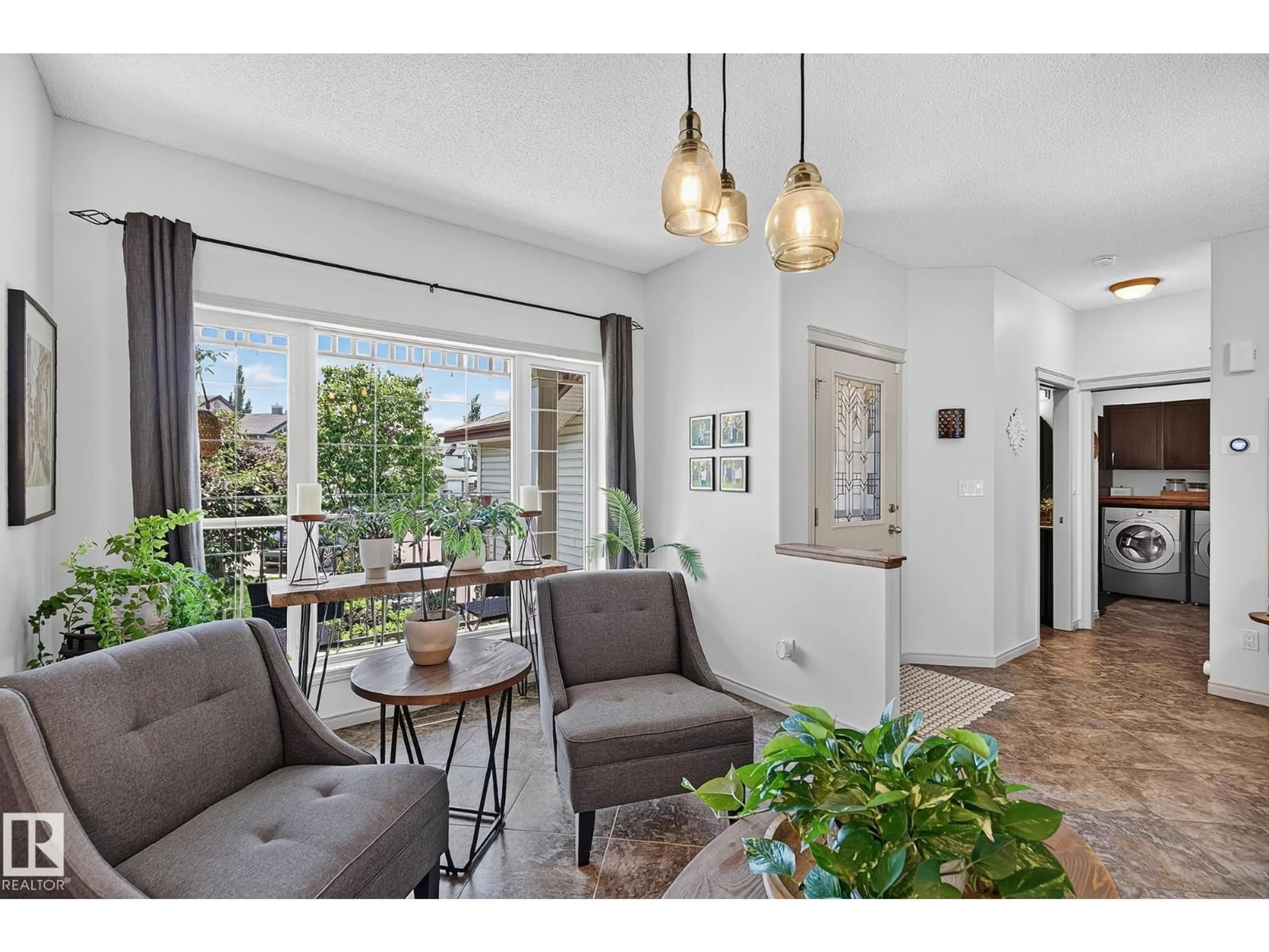 Living room with furniture, unknown for 163 GALLAND CR, Edmonton Alberta T5T6P4