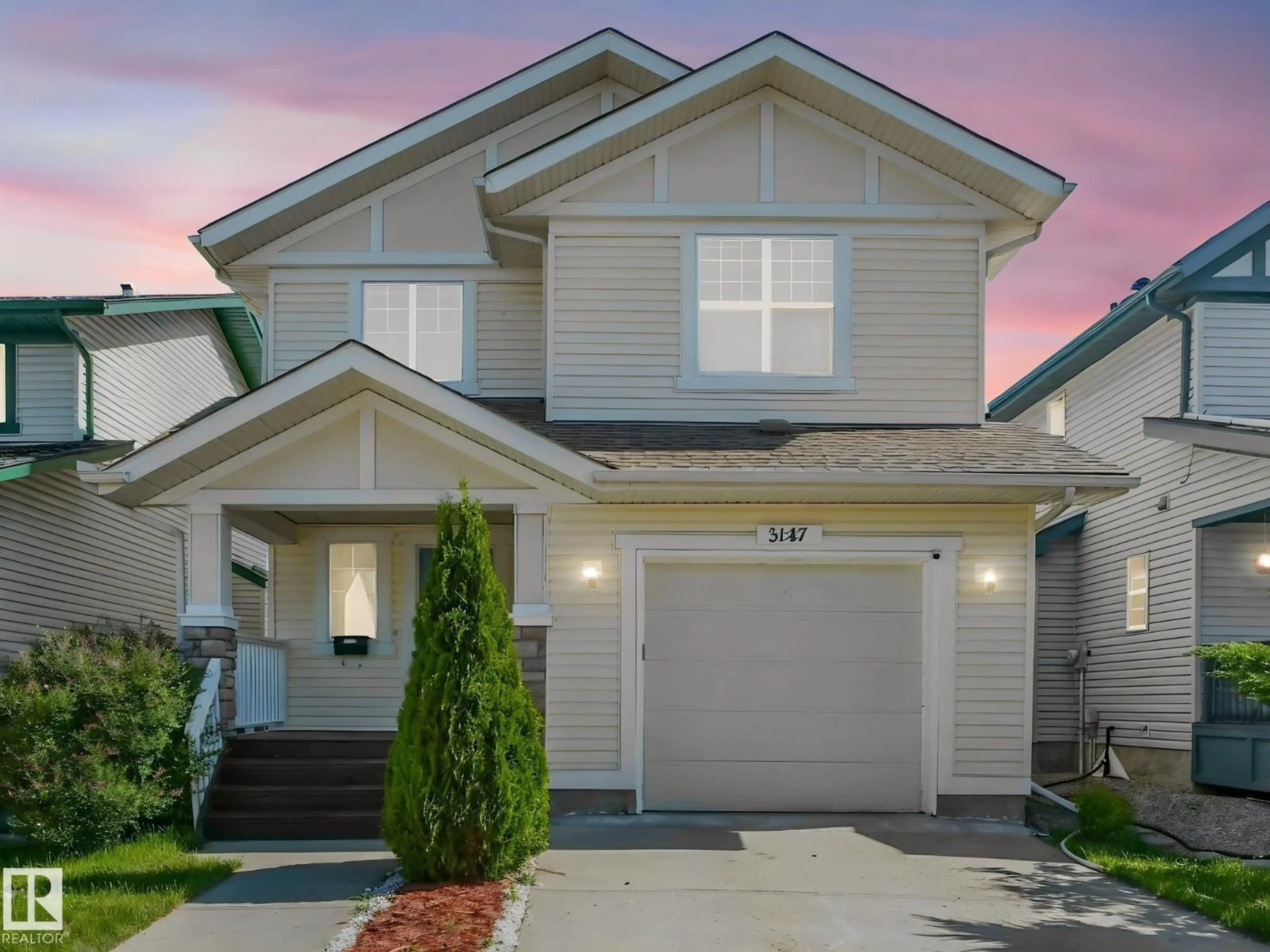 Home with vinyl exterior material, street for 3147 TRELLE LO, Edmonton Alberta T6R0A2