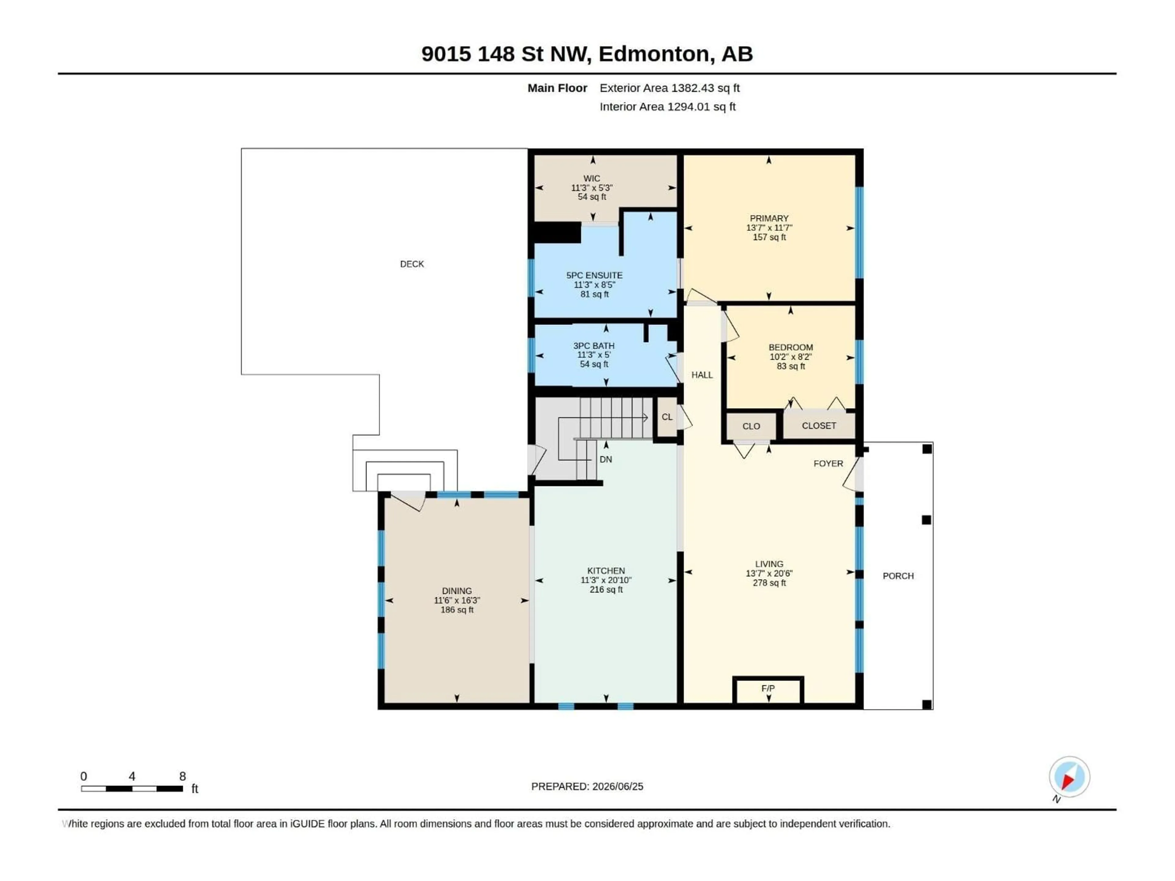 Floor plan for 9015 148 ST, Edmonton Alberta T5R0Y5
