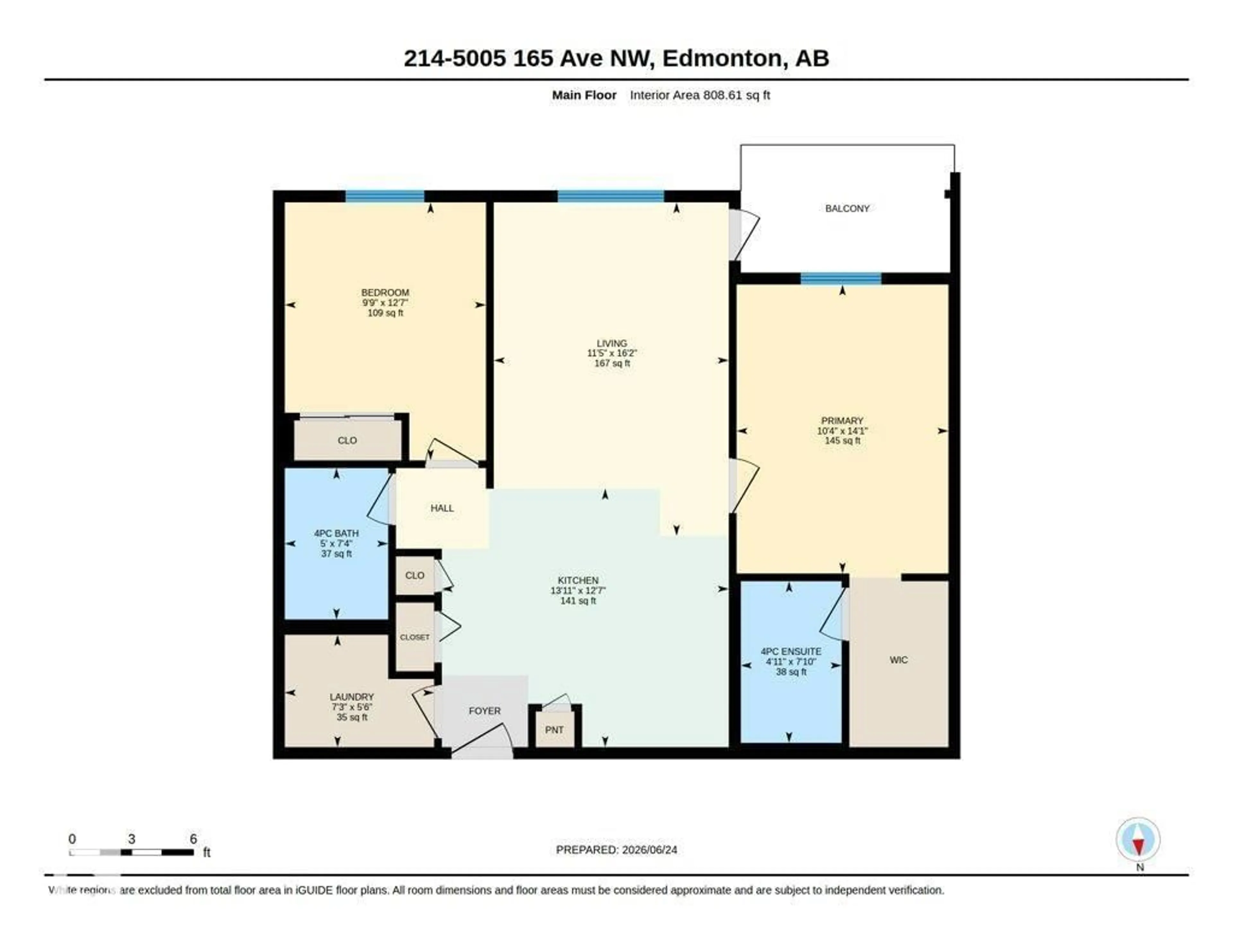 Floor plan for #214 - 5005 165 AV, Edmonton Alberta T5Y0L8