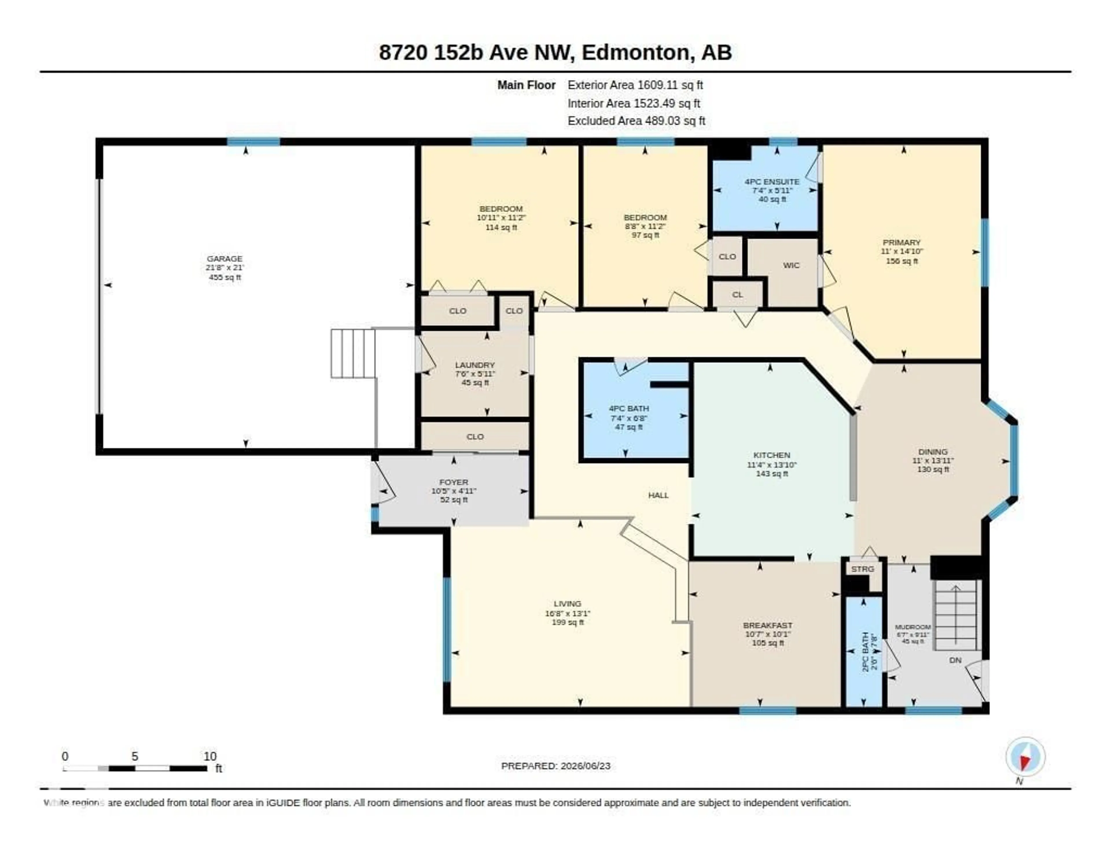 Floor plan for NW - 8720 152B AV, Edmonton Alberta T5E6H2