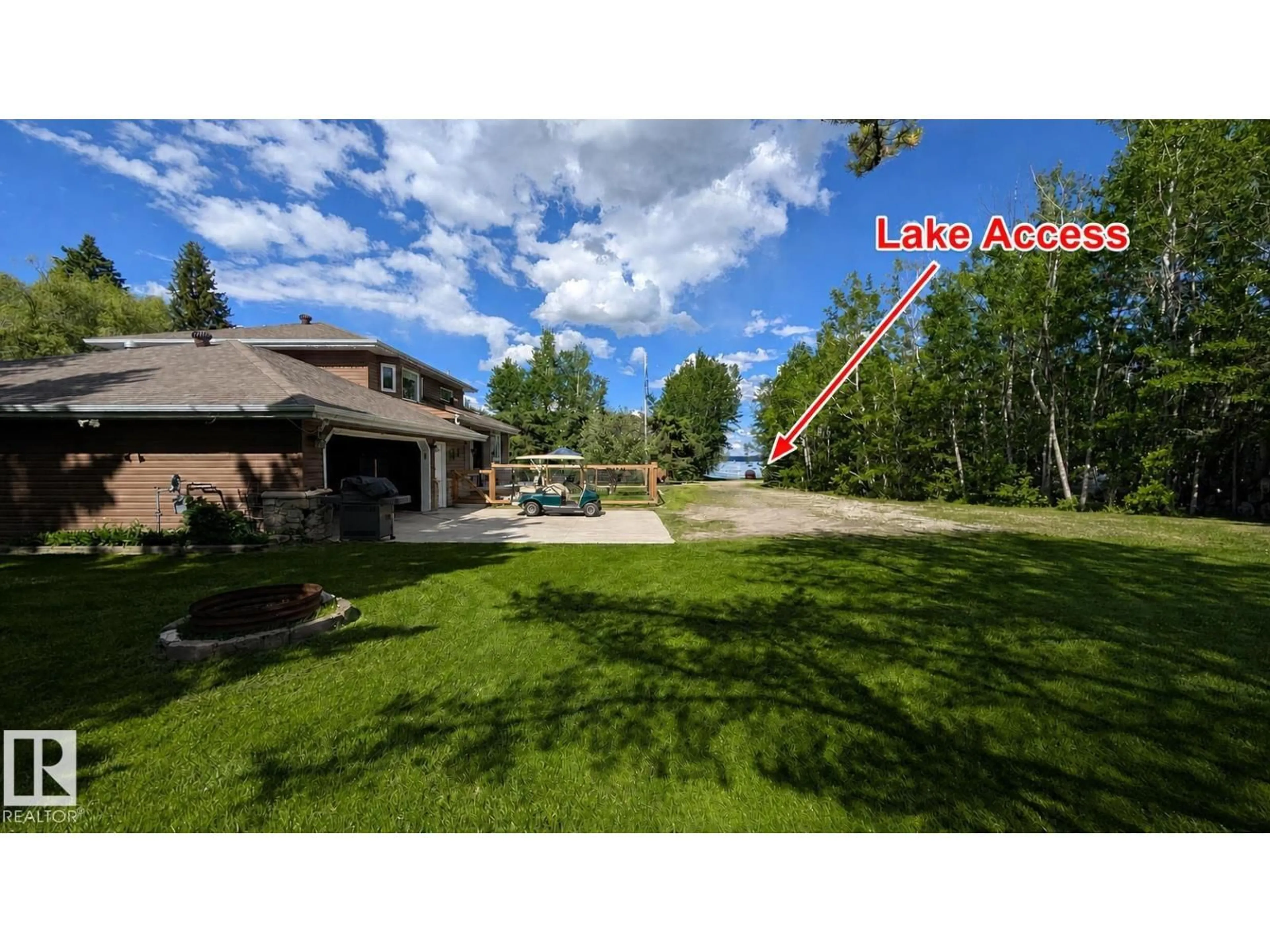 A pic from outside/outdoor area/front of a property/back of a property/a pic from drone, water/lake/river/ocean view for 75 RGE ROAD 54 A, Rural Parkland County Alberta T0E2B0