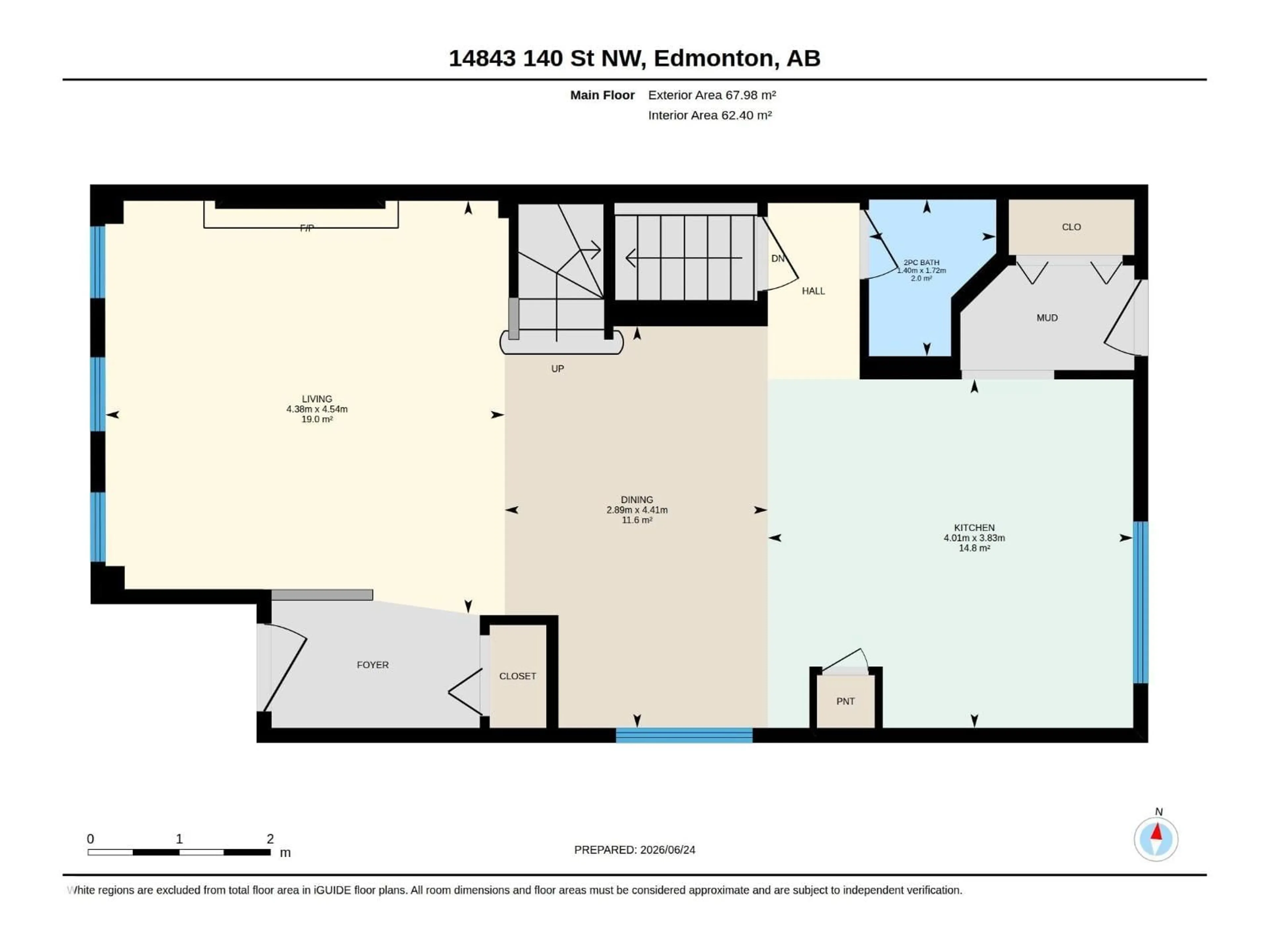 Floor plan for NW - 14843 140 ST, Edmonton Alberta T6V0A4