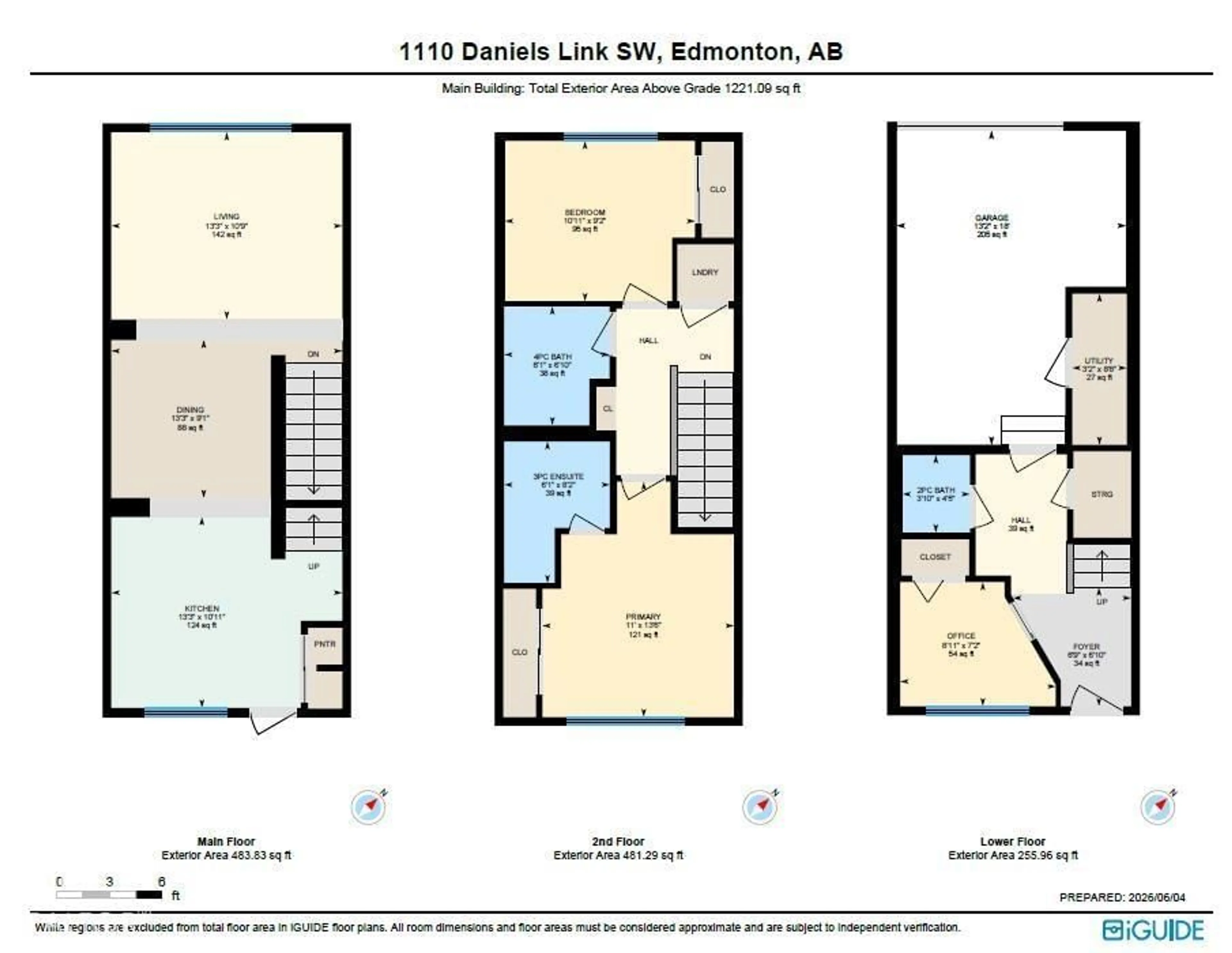 Floor plan for #52 - 1110 DANIELS LINK LI, Edmonton Alberta T6W4N6