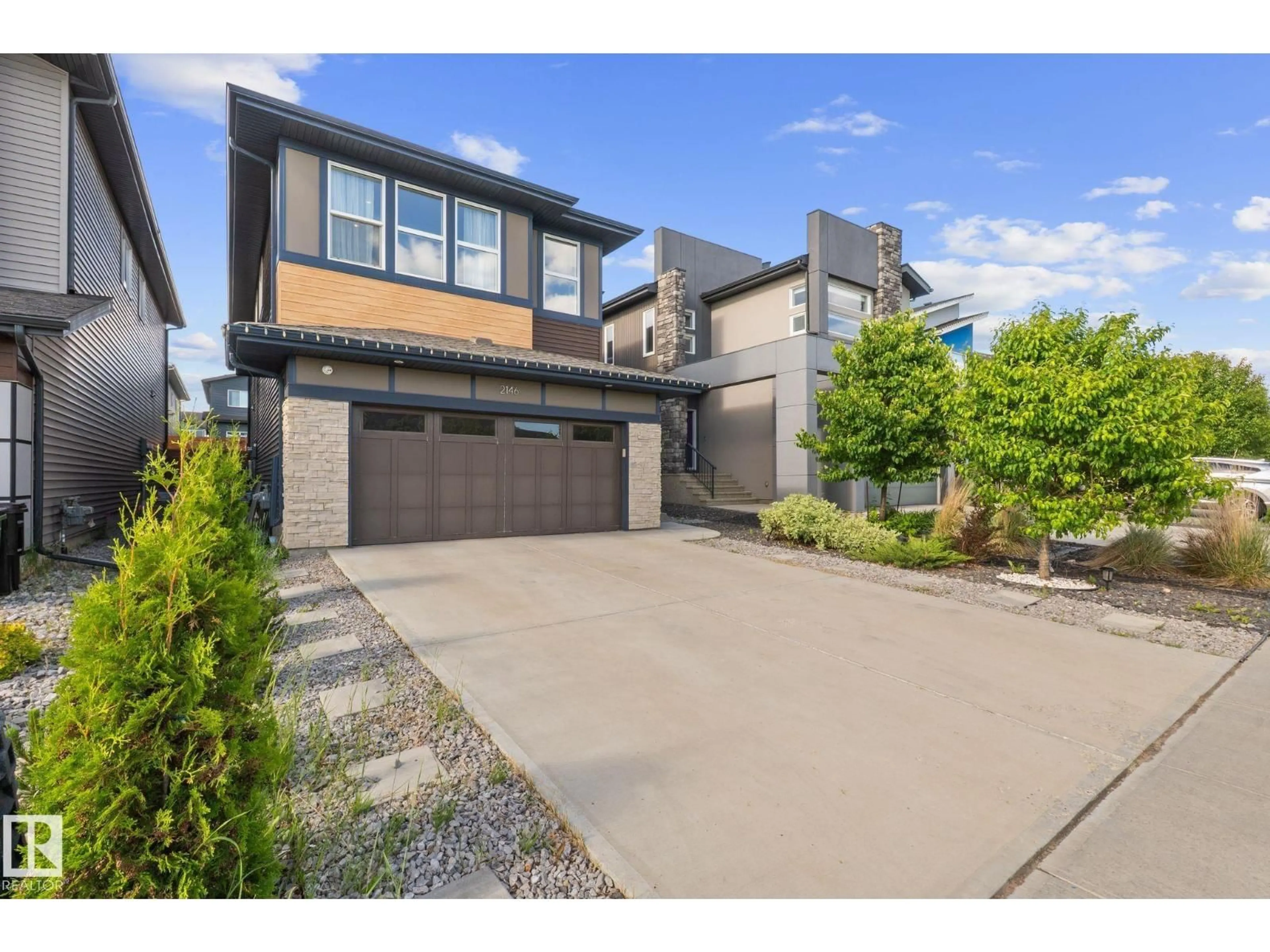 A pic from outside/outdoor area/front of a property/back of a property/a pic from drone, street for 2146 KOSHAL WAY, Edmonton Alberta T6W3R9