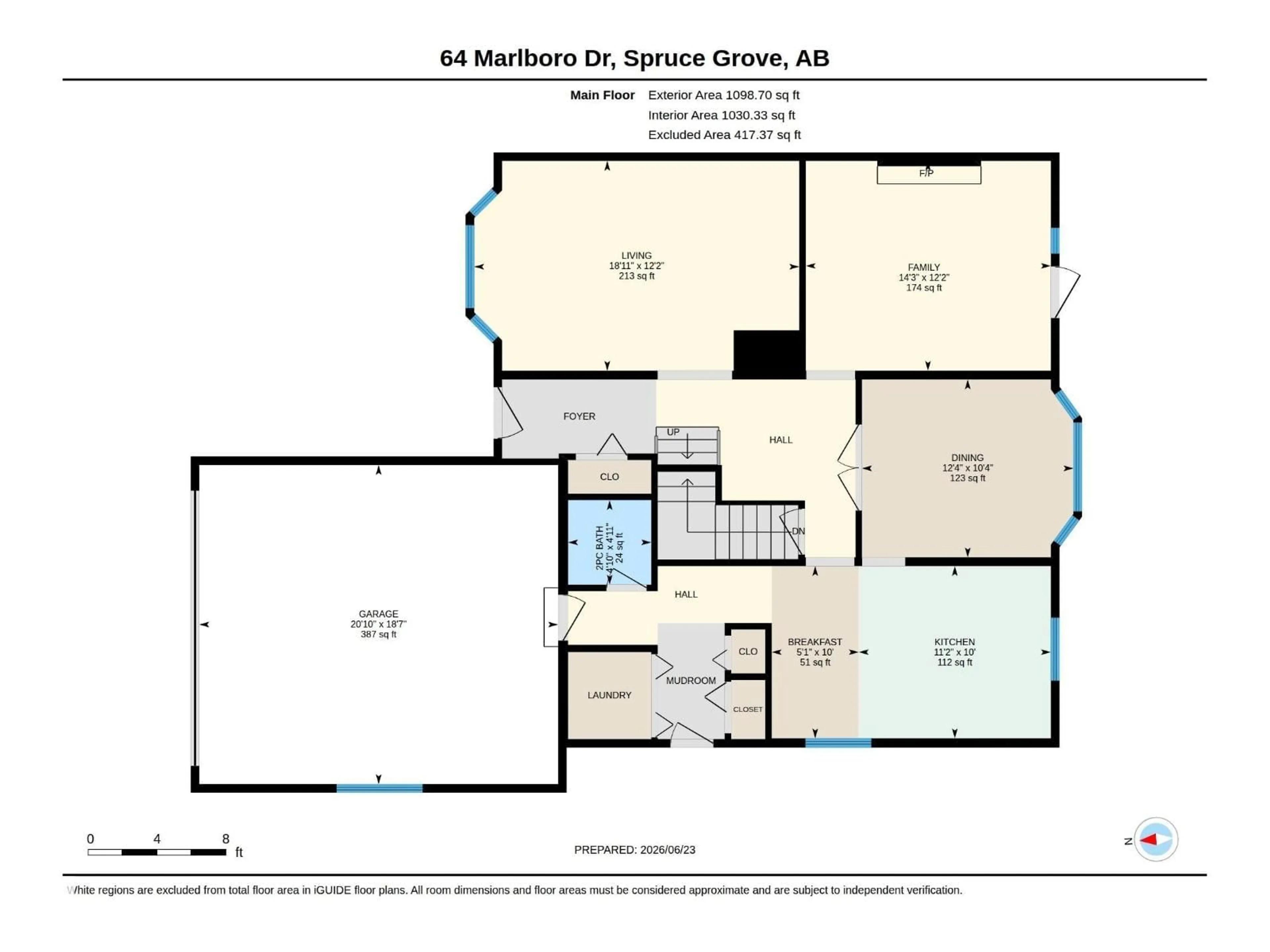 Floor plan for 64 MARLBORO DR, Spruce Grove Alberta T7X2N9