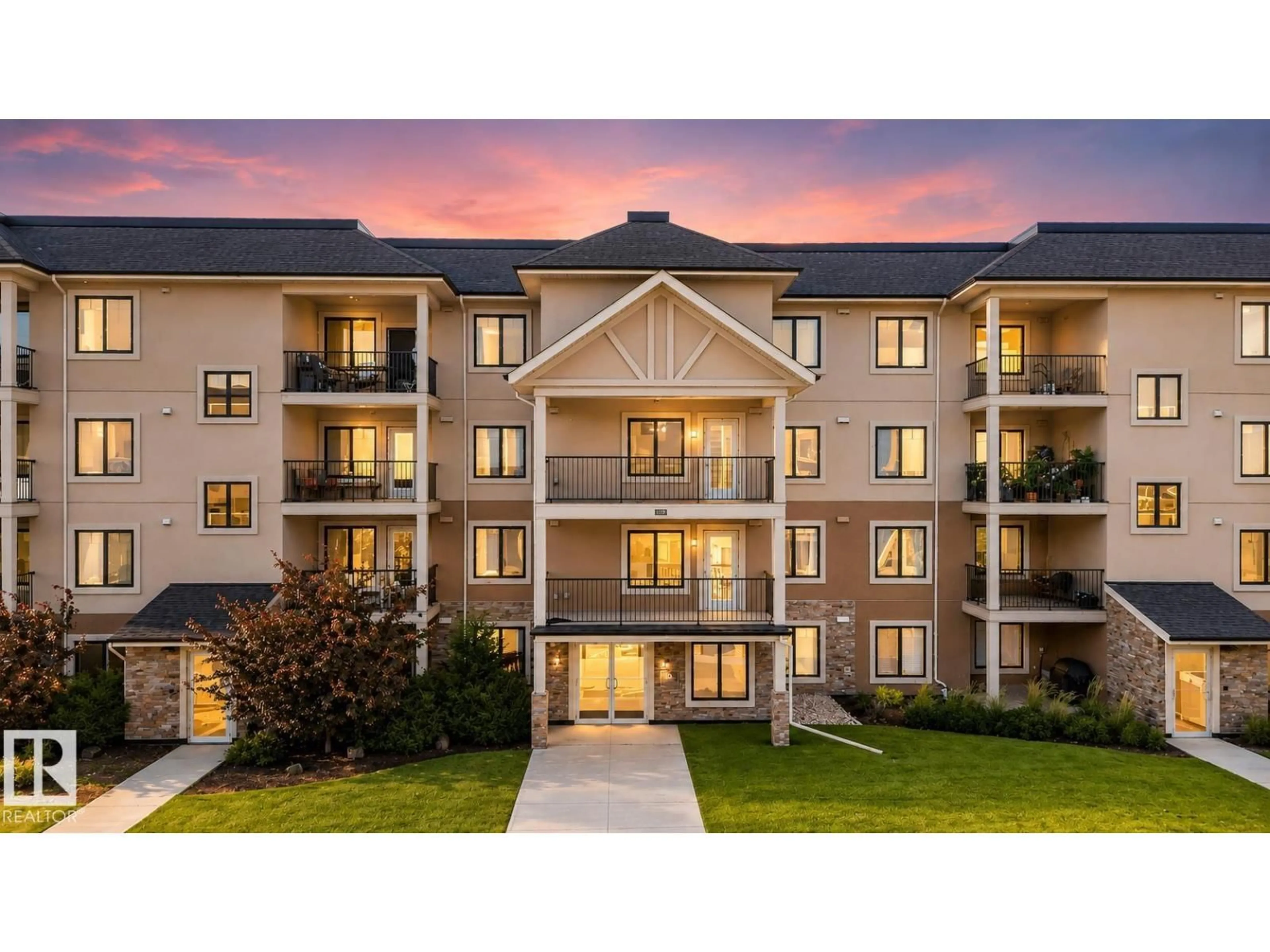 A pic from outside/outdoor area/front of a property/back of a property/a pic from drone, unknown for #307 - 1029 173 ST, Edmonton Alberta T6W3E4