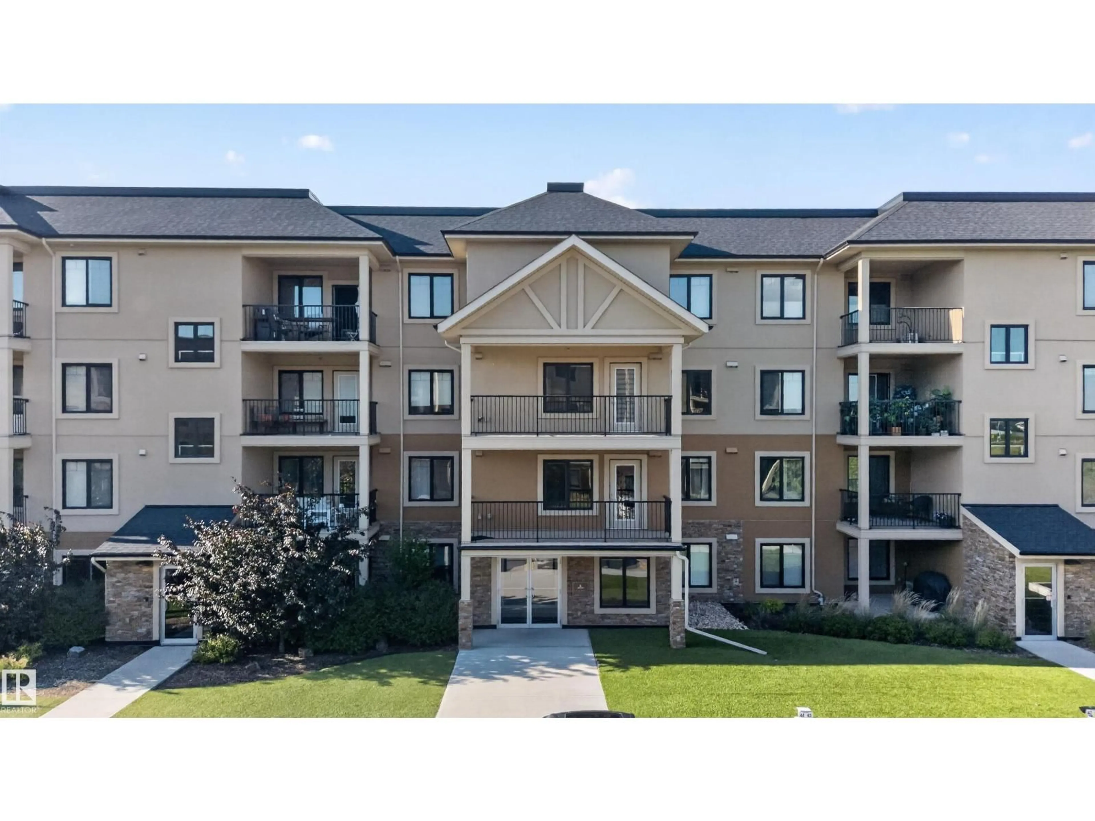 A pic from outside/outdoor area/front of a property/back of a property/a pic from drone, unknown for #307 - 1029 173 ST, Edmonton Alberta T6W3E4