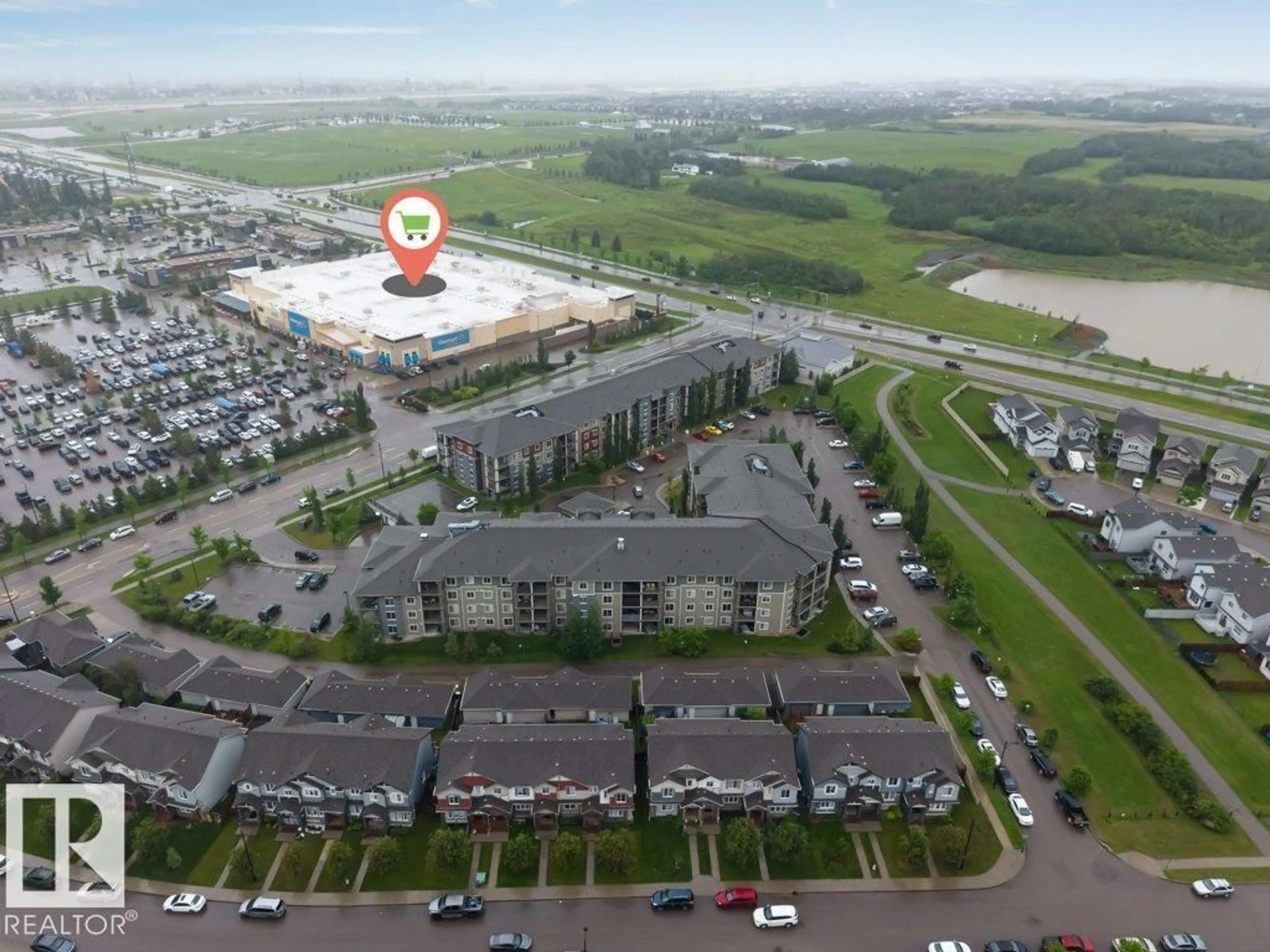 A pic from outside/outdoor area/front of a property/back of a property/a pic from drone, unknown for 225 WATT CM, Edmonton Alberta T6X2C6