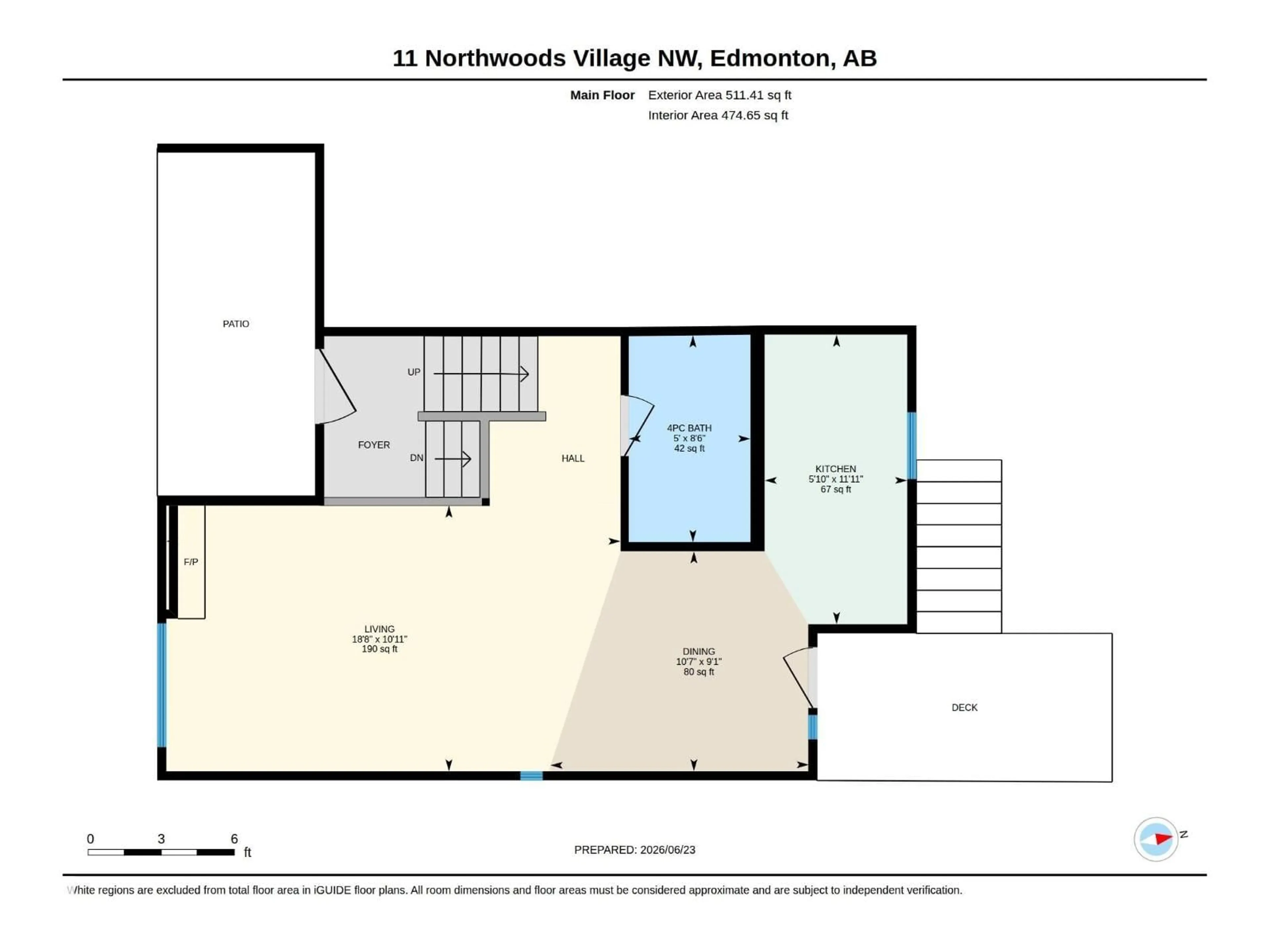 Floor plan for 11 NORTHWOODS VG, Edmonton Alberta T5X1T2