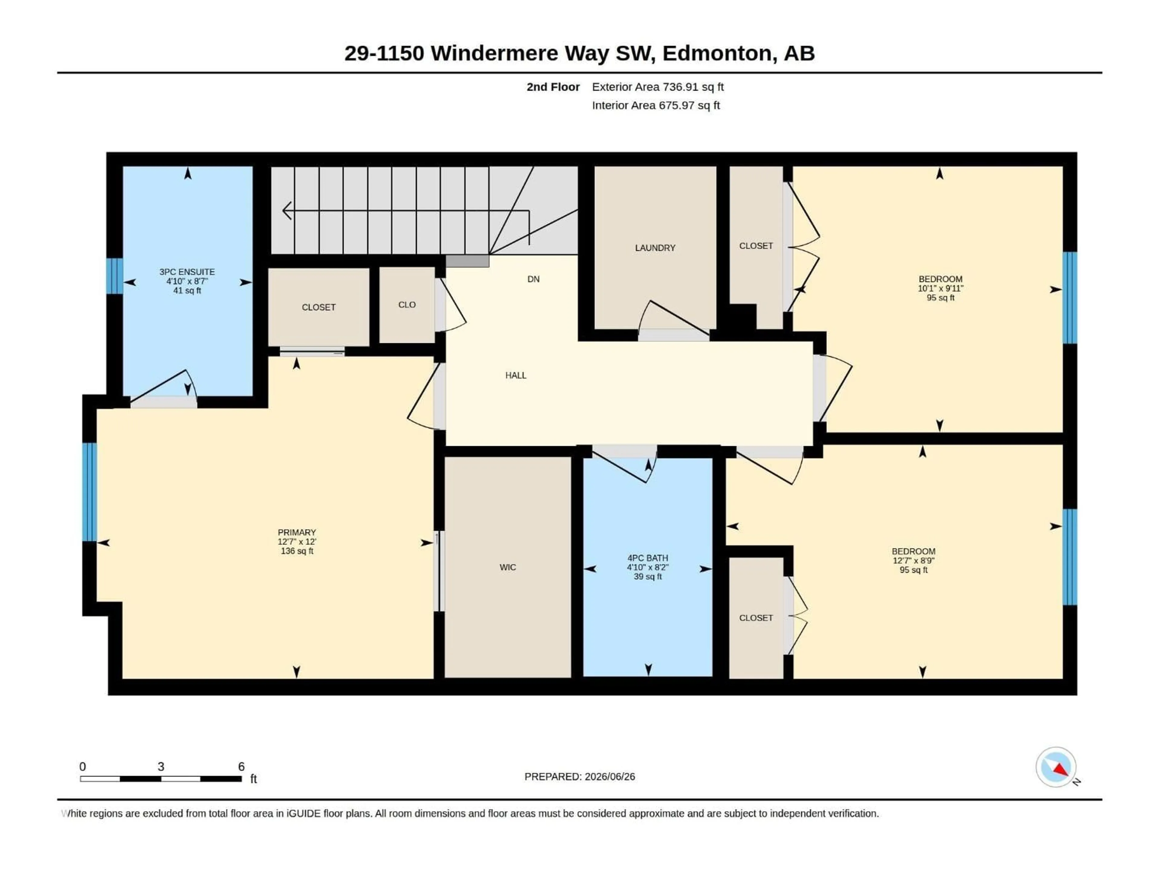 Floor plan for 1150 - 29 WINDERMERE WY, Edmonton Alberta T6W2B6