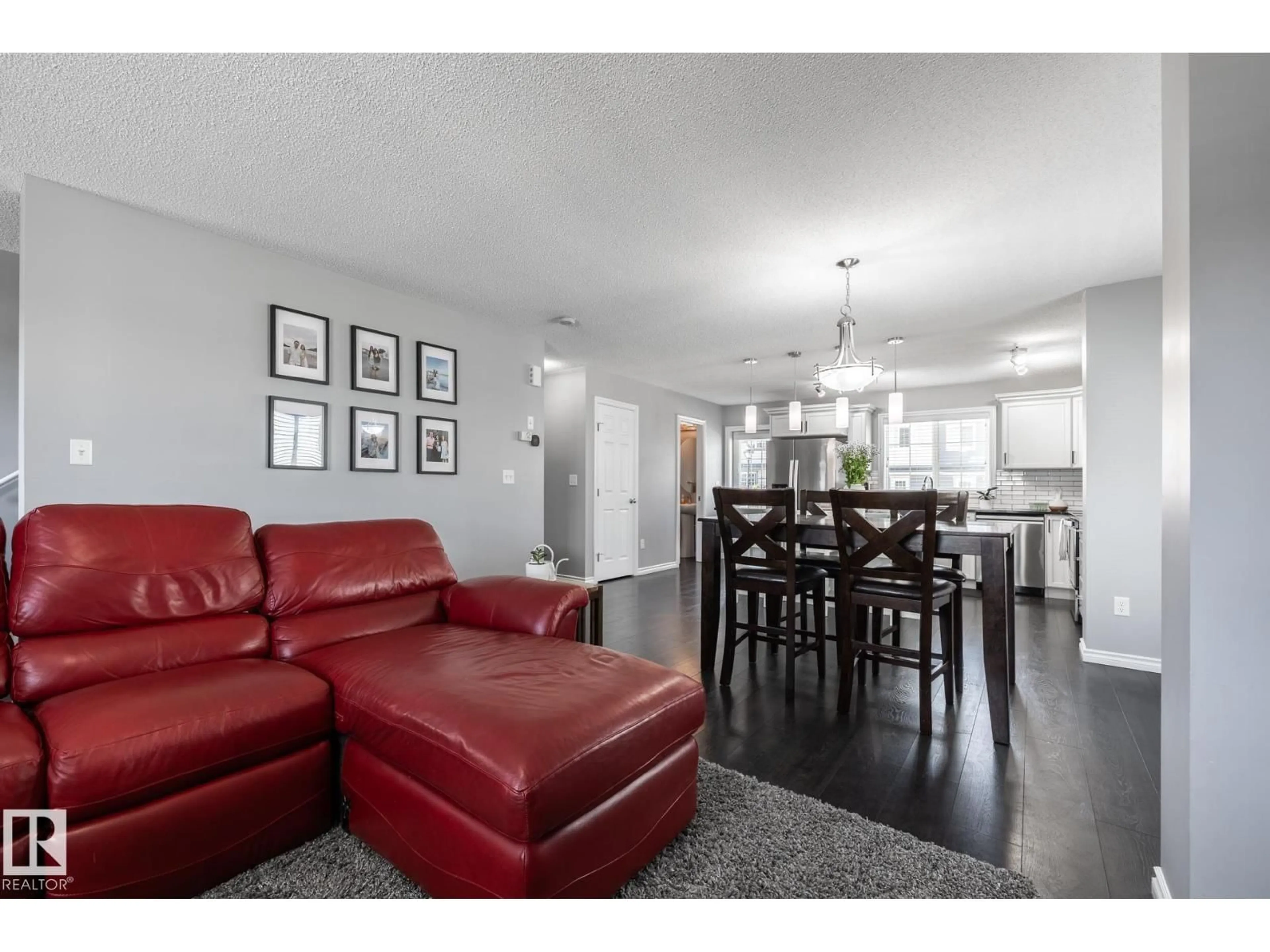 Open concept kitchen, wood/laminate floor for 20 - 55 AUGUSTINE CR, Sherwood Park Alberta T8H0Z8