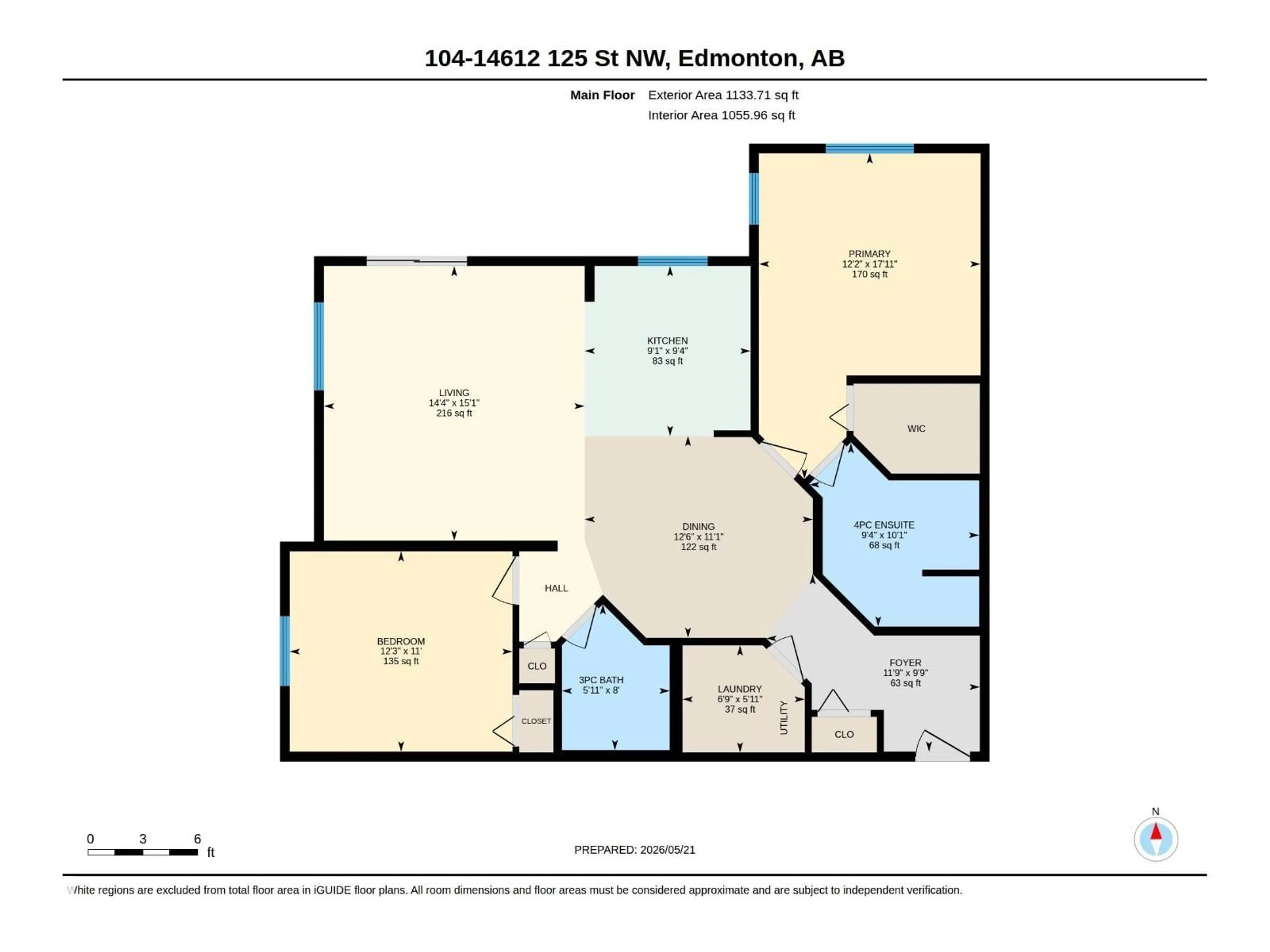 Floor plan for #104 - 14612 125 ST, Edmonton Alberta T5X0B6