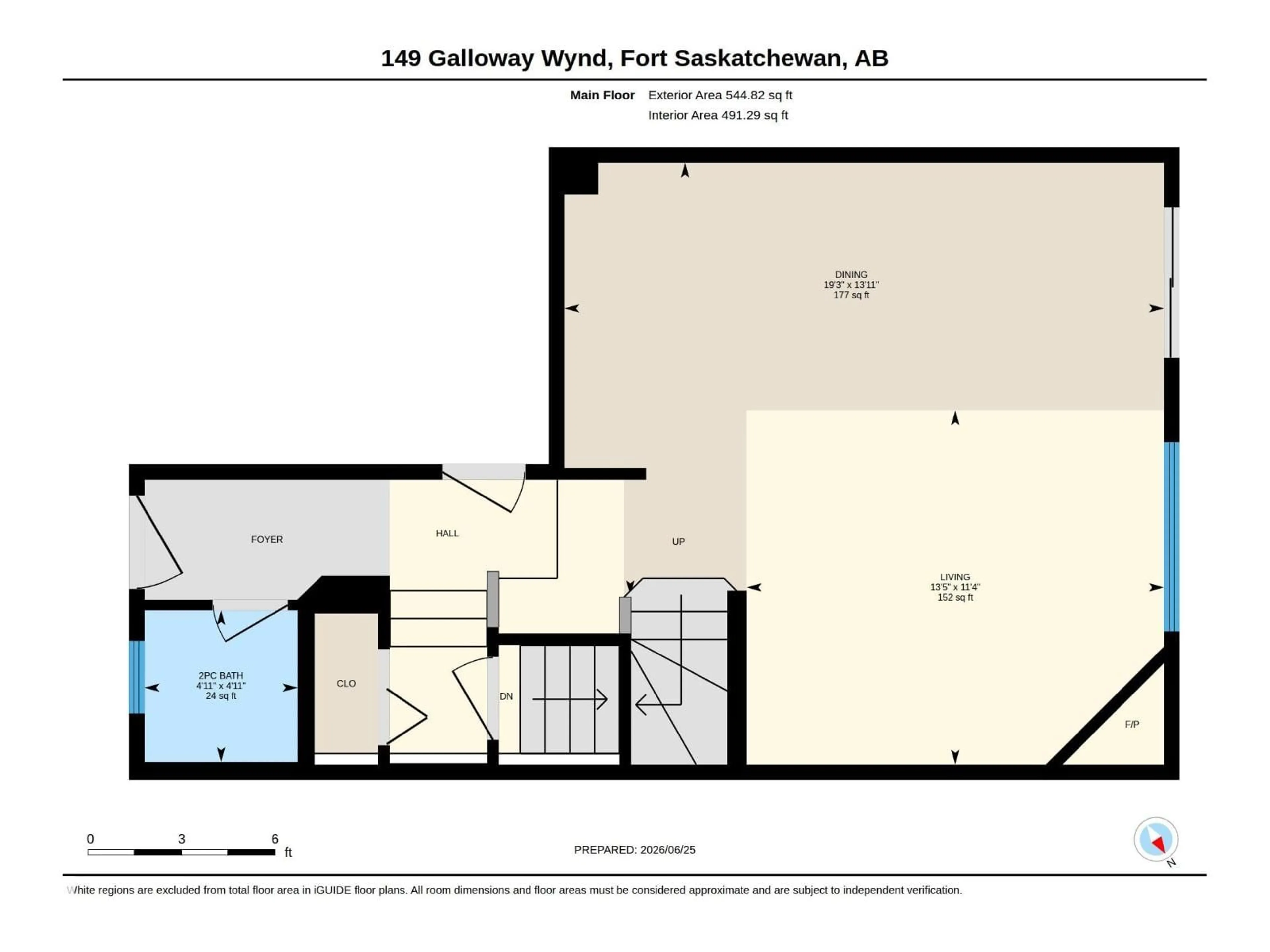 Floor plan for 149 GALLOWAY WD, Fort Saskatchewan Alberta T8L0B9