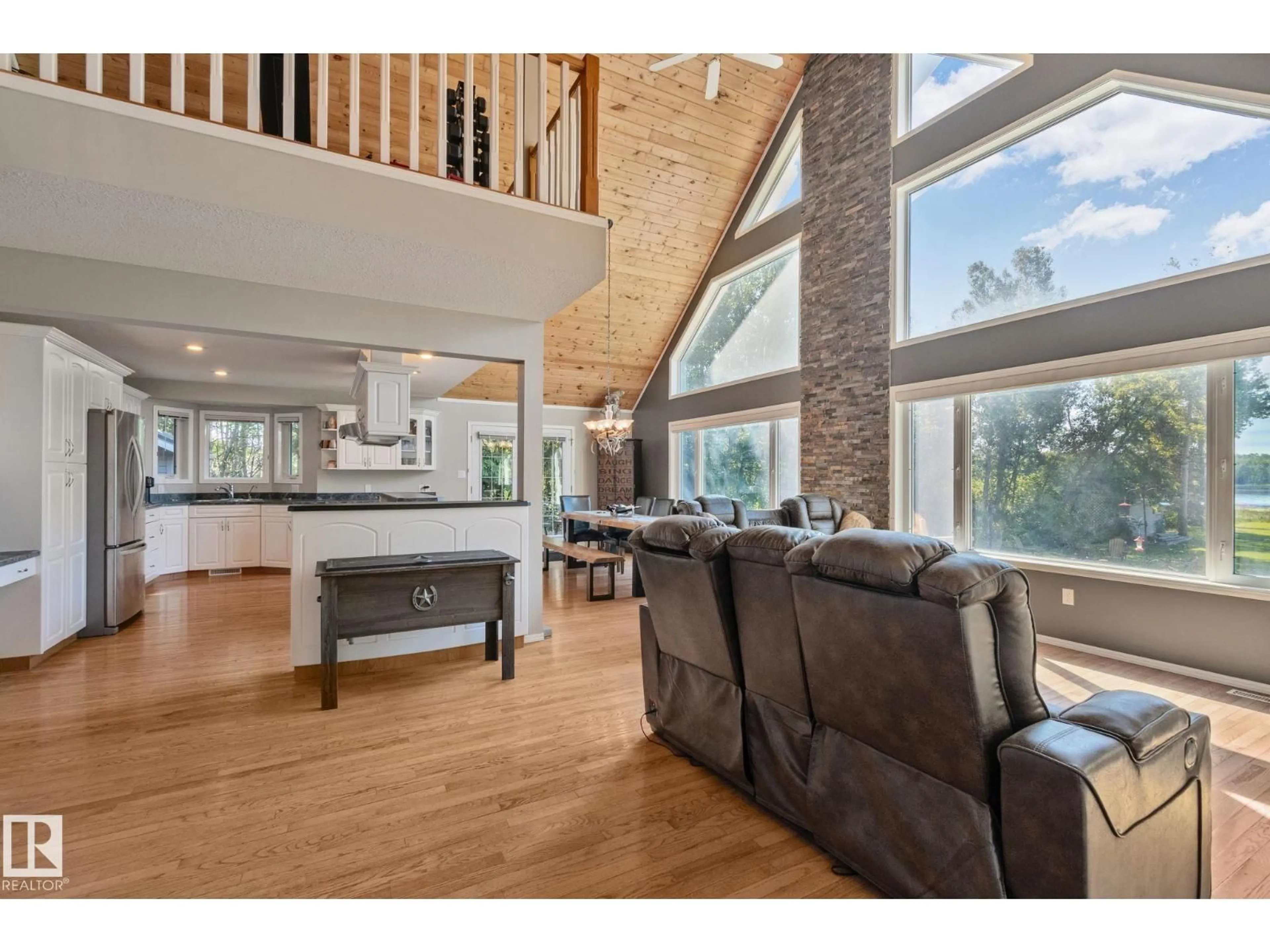 Open concept kitchen, wood/laminate floor for 1107 VIEW RD, Rural Barrhead County Alberta T0E1A0