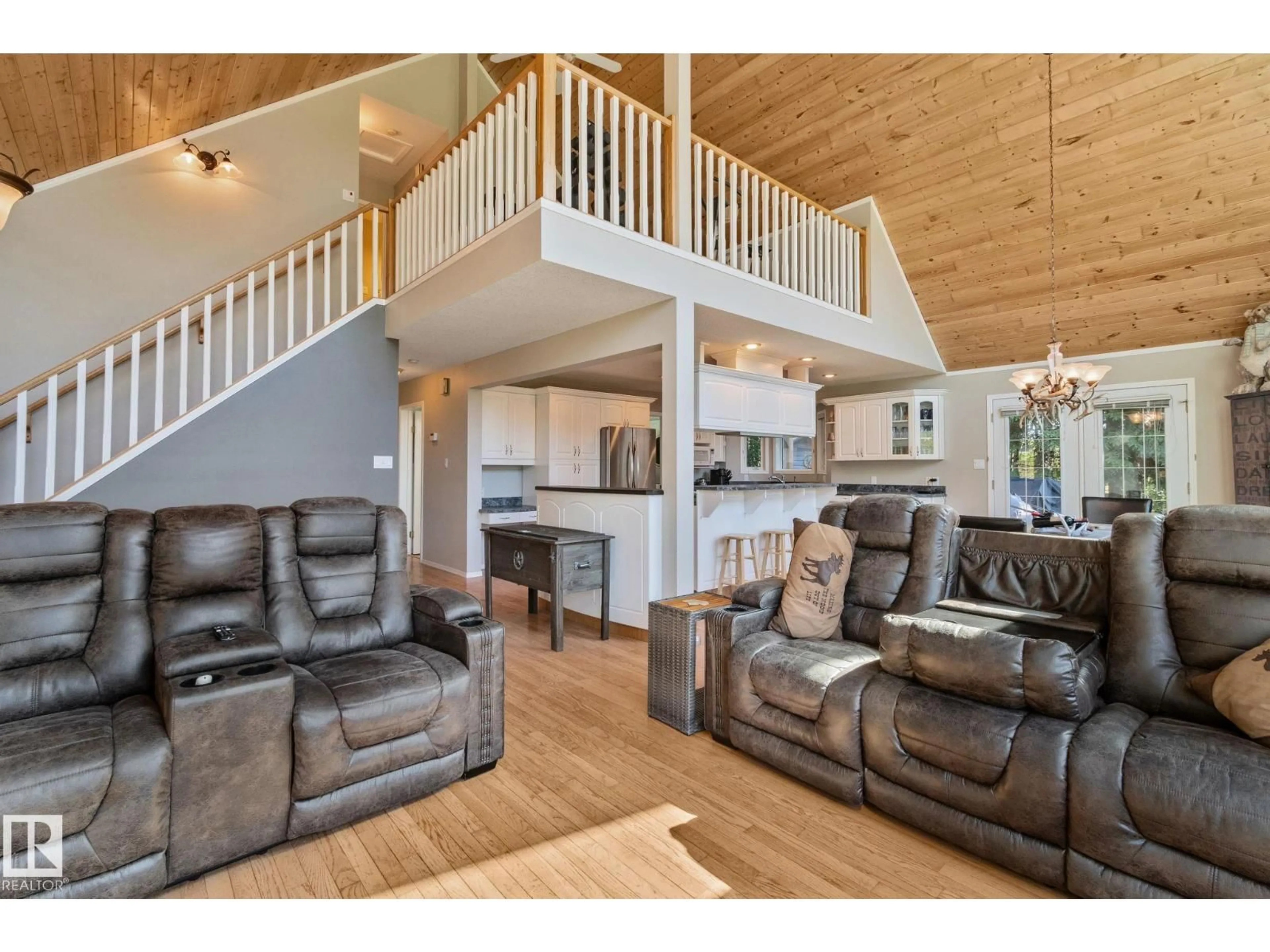 Open concept kitchen, wood/laminate floor for 1107 VIEW RD, Rural Barrhead County Alberta T0E1A0