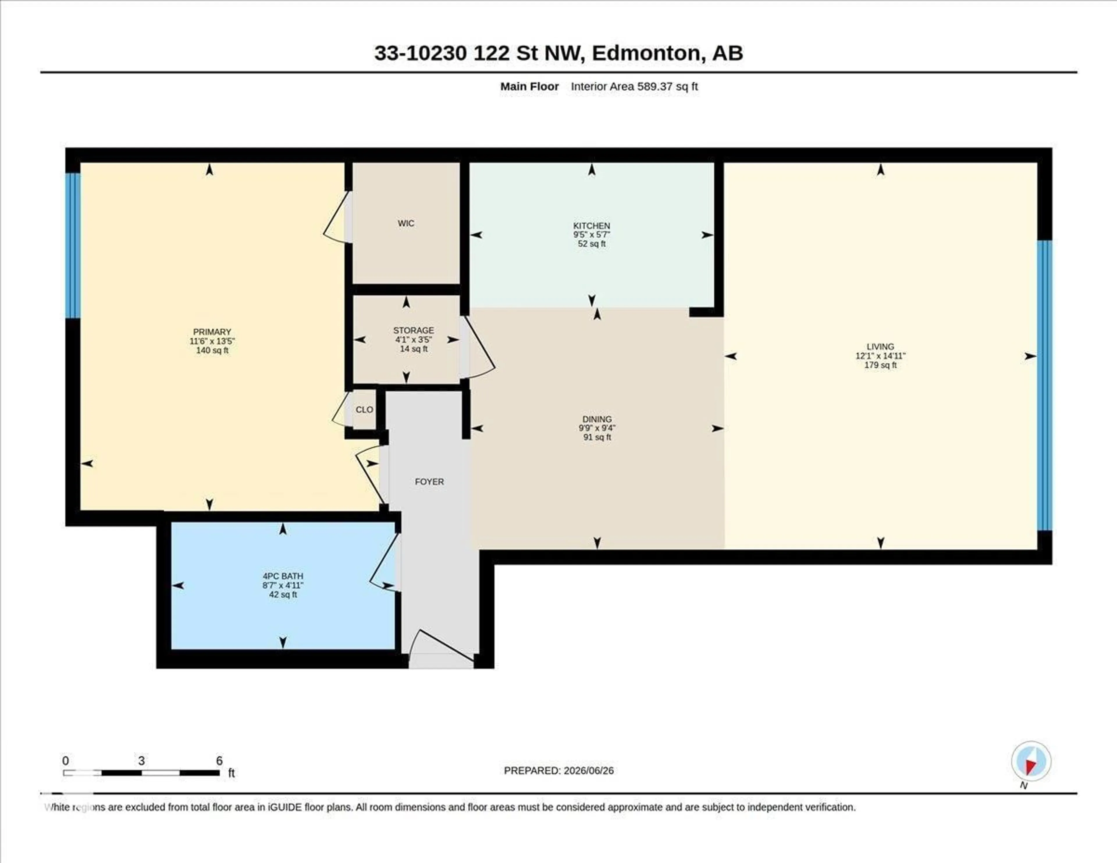 Floor plan for #33 - 10230 122 ST, Edmonton Alberta T5N1L9
