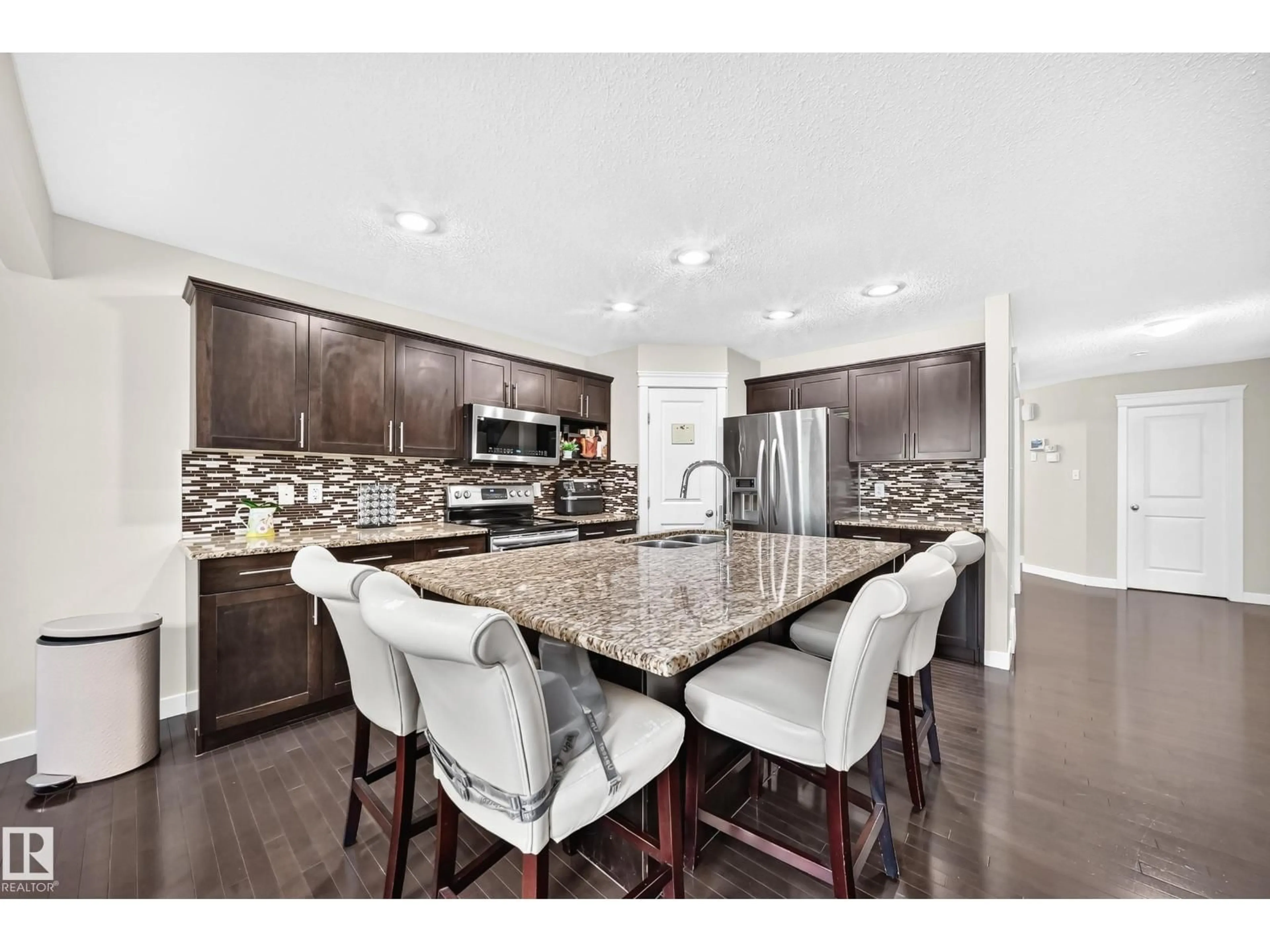 Open concept kitchen, ceramic/tile floor for 3433 GOODRIDGE LINK, Edmonton Alberta T5T4E9