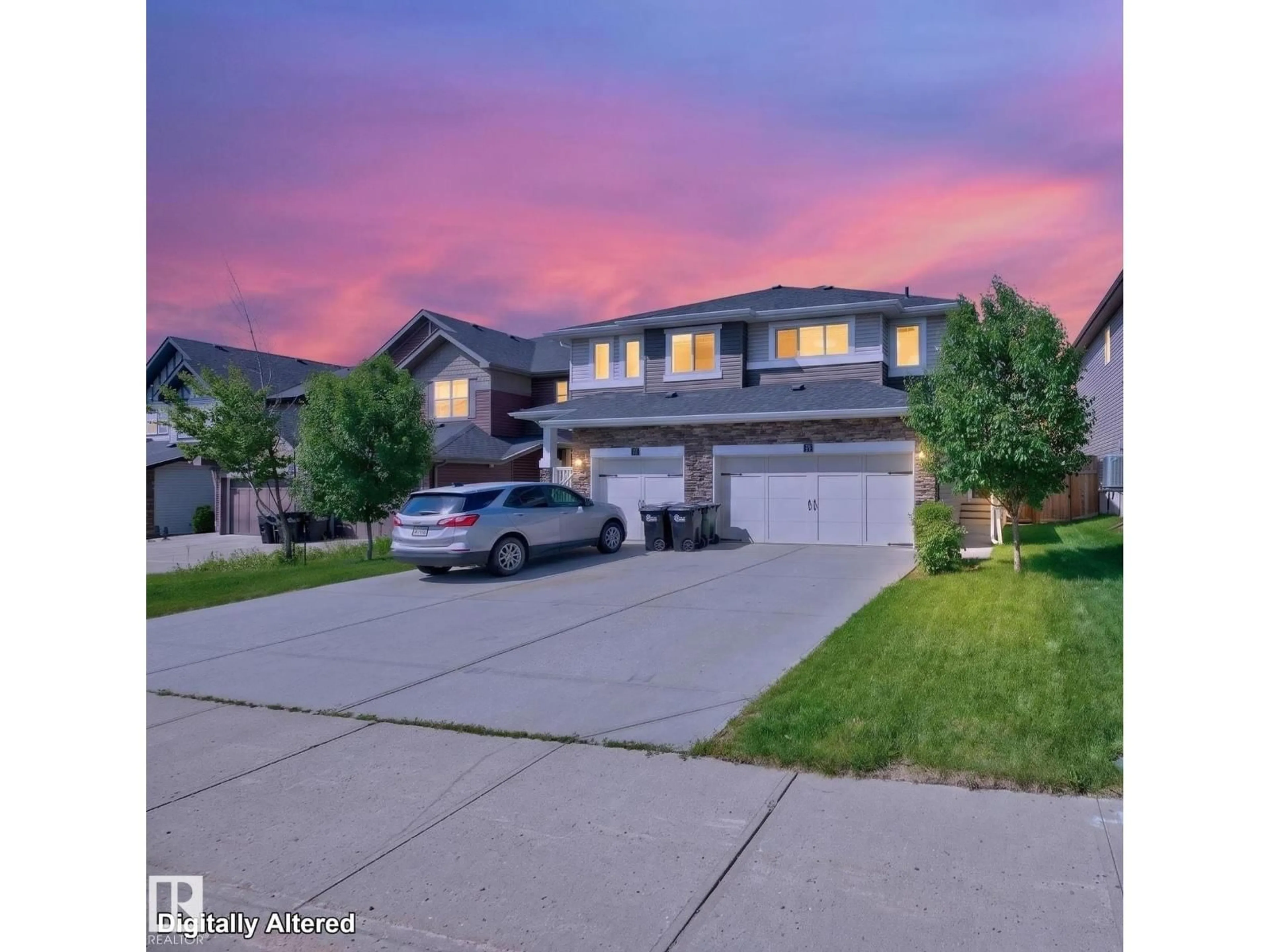 A pic from outside/outdoor area/front of a property/back of a property/a pic from drone, street for 71 AVEBURY, Sherwood Park Alberta T8H0Z3