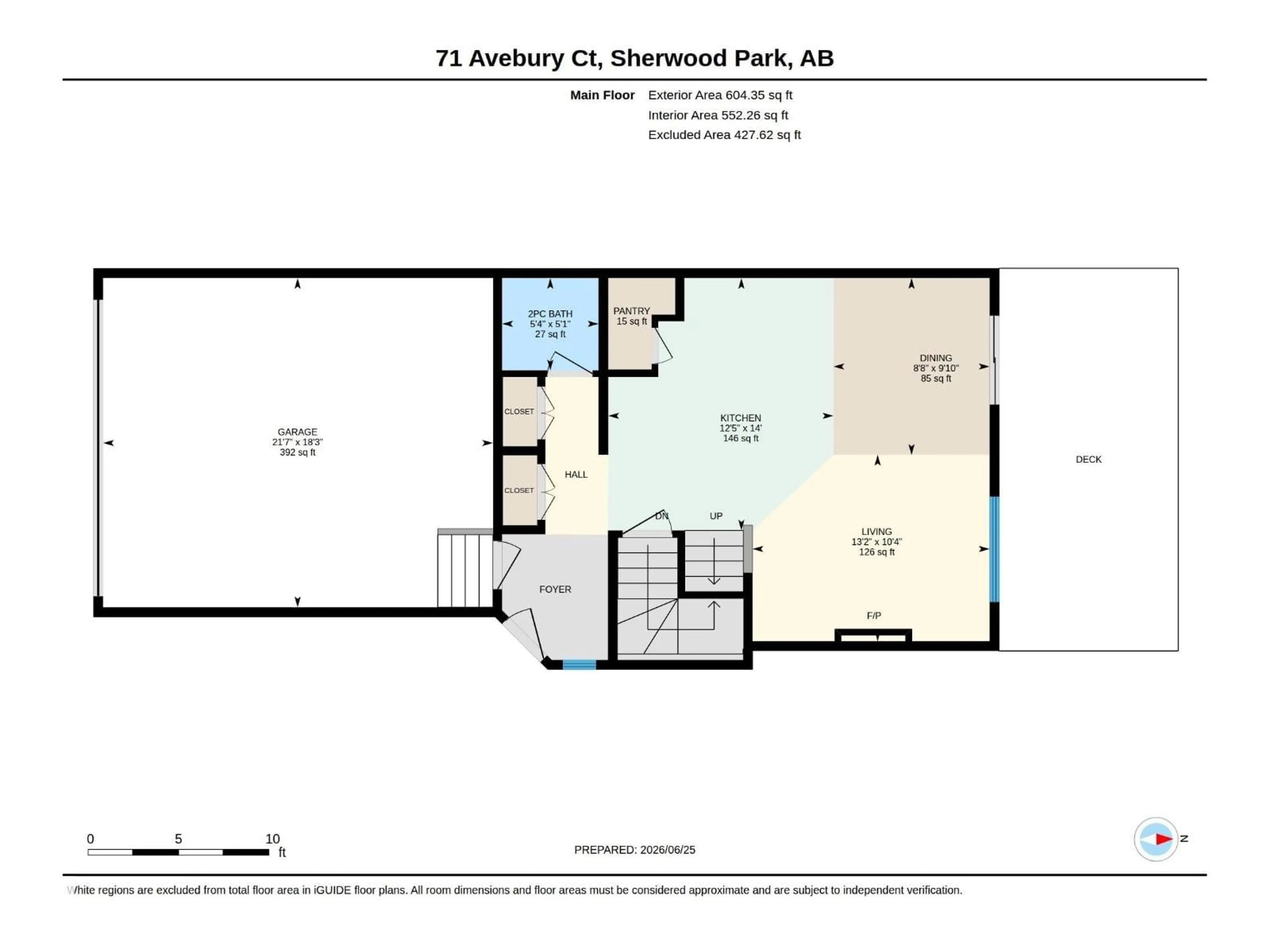 Floor plan for 71 AVEBURY, Sherwood Park Alberta T8H0Z3