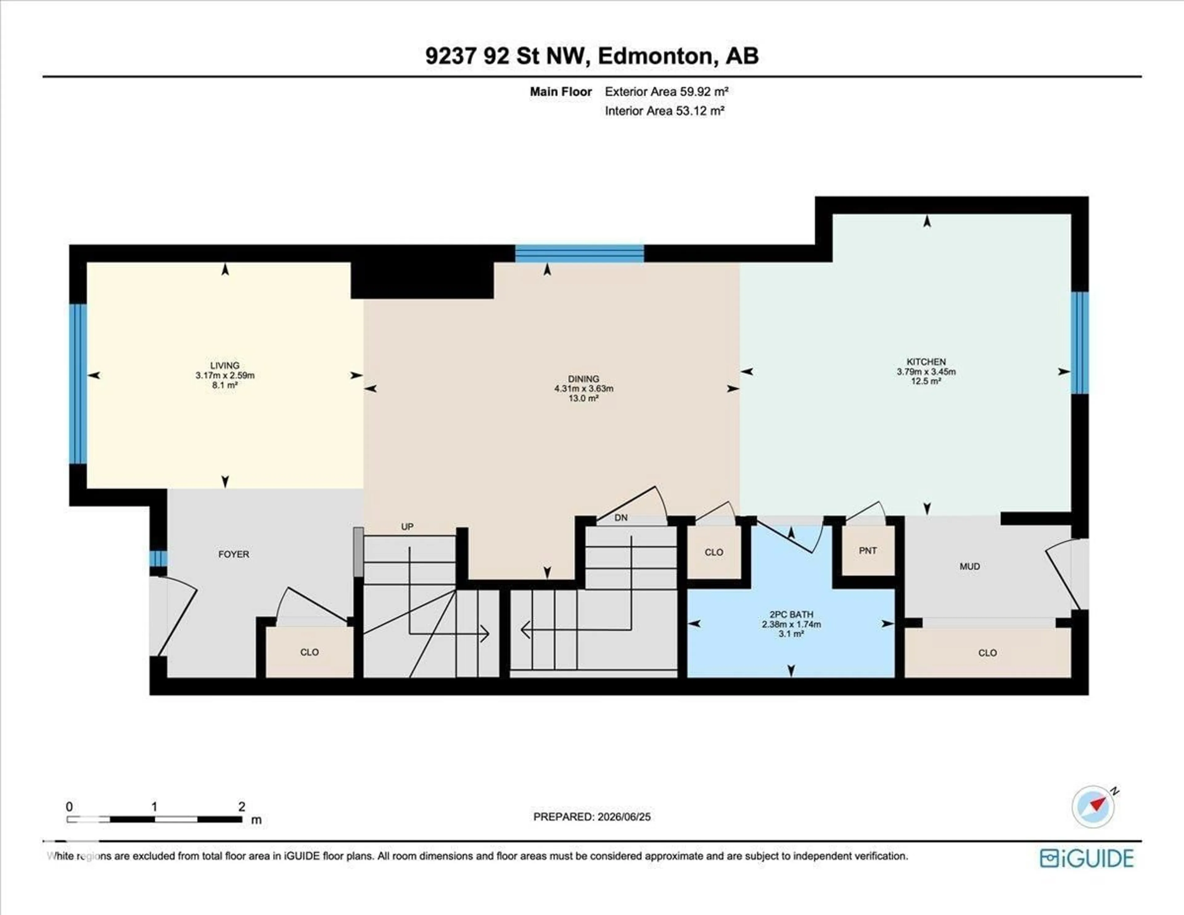 Floor plan for 9237 92 ST, Edmonton Alberta T6C3R4