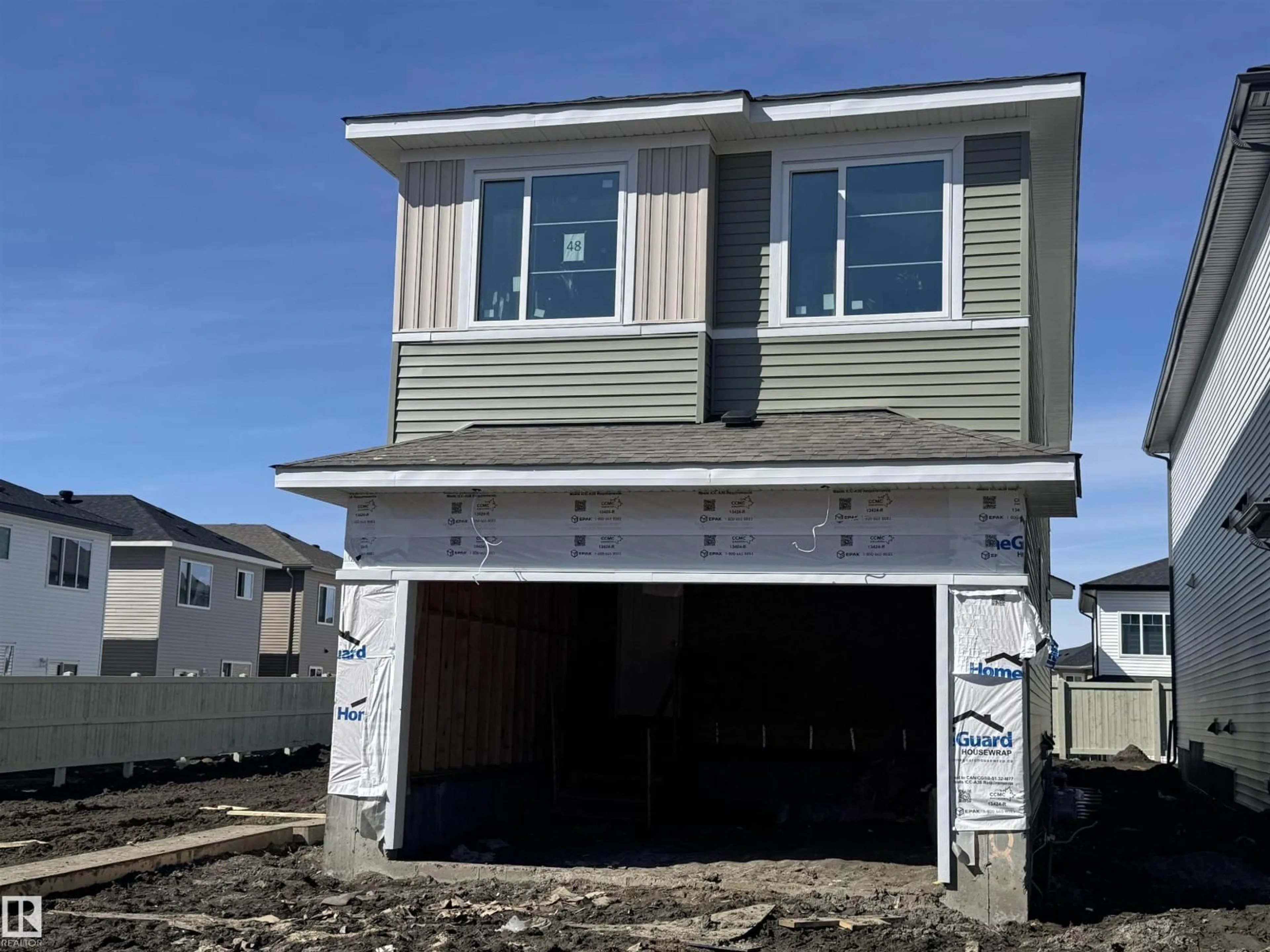Home with vinyl exterior material, street for 48 MEADOWGROVE LANDING, Spruce Grove Alberta T7X0W2