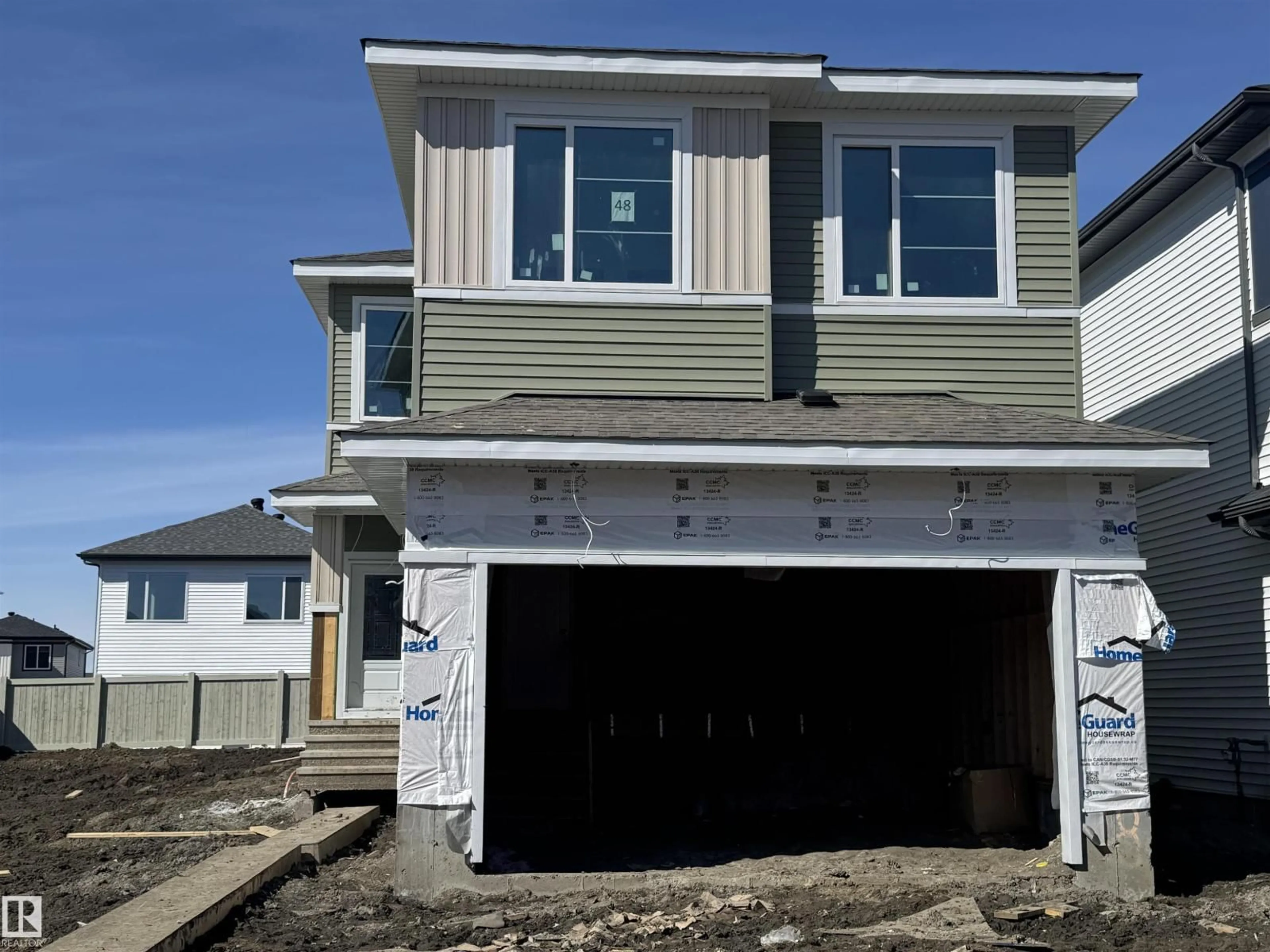 Home with vinyl exterior material, street for 48 MEADOWGROVE LANDING, Spruce Grove Alberta T7X0W2