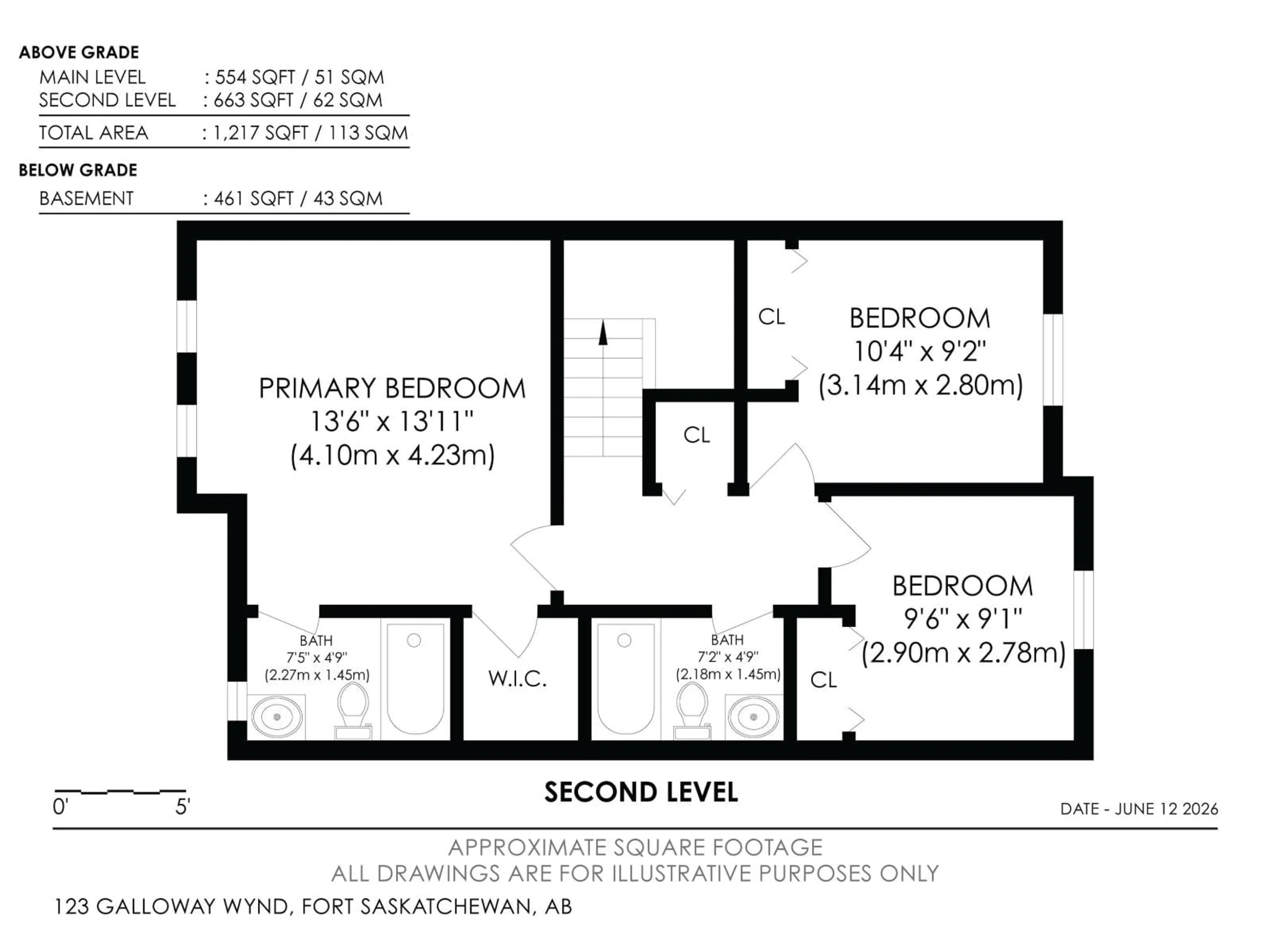 Floor plan for 123 GALLOWAY WD, Fort Saskatchewan Alberta T8L0B9