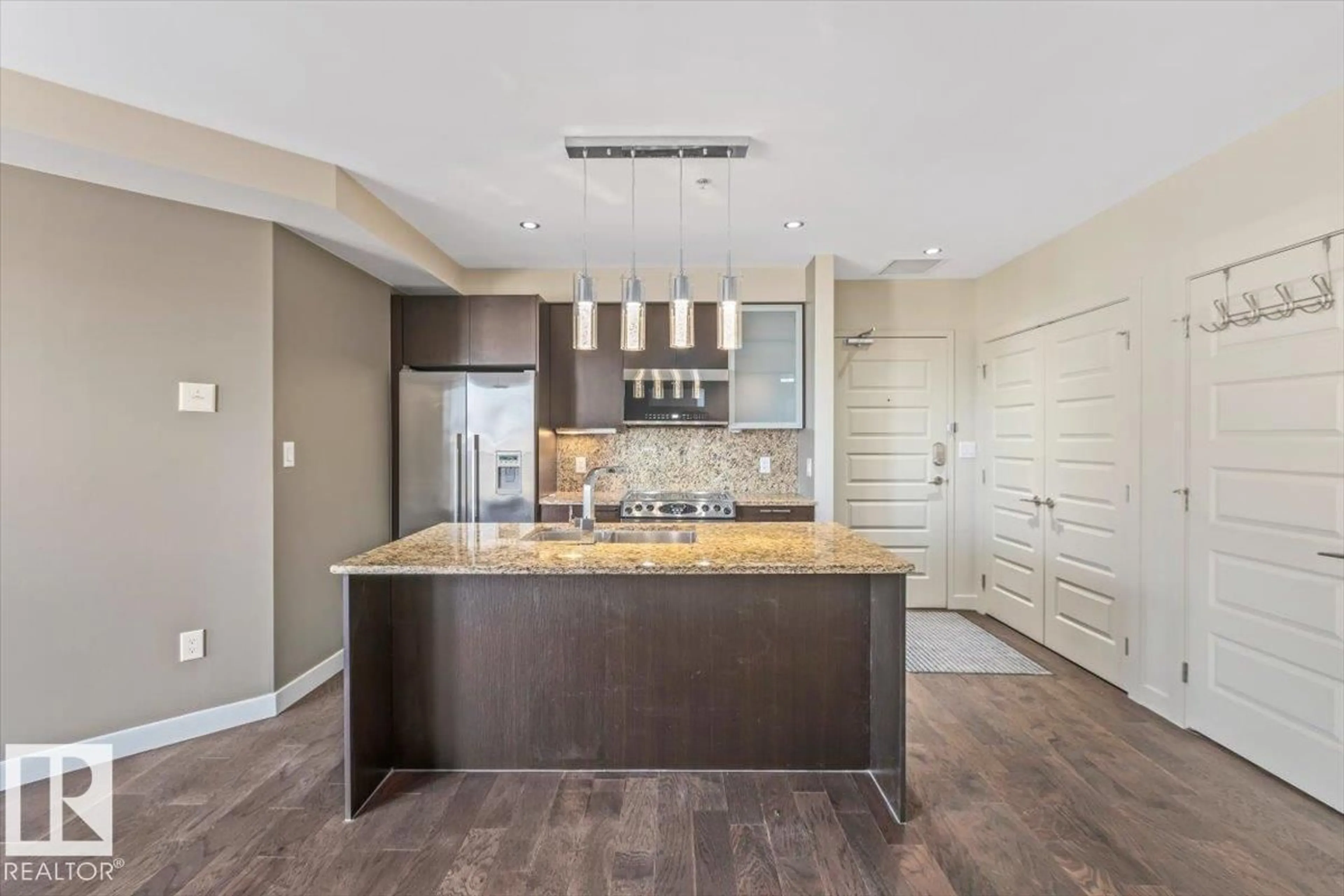 Open concept kitchen, unknown for 406 - 10388 105 ST NW, Edmonton Alberta T5J1E6