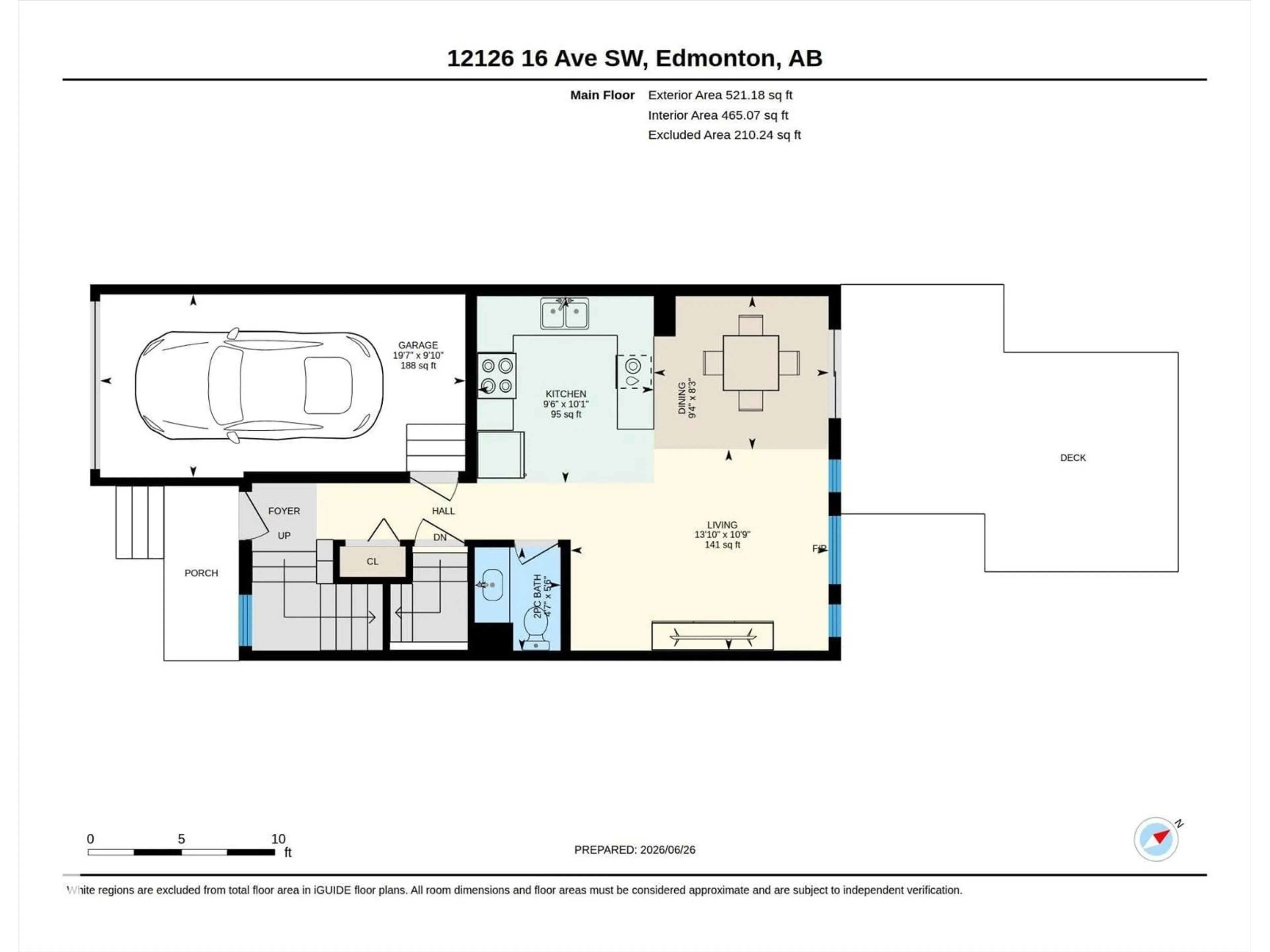 Floor plan for SW - 12126 16 AV, Edmonton Alberta T6W1L9