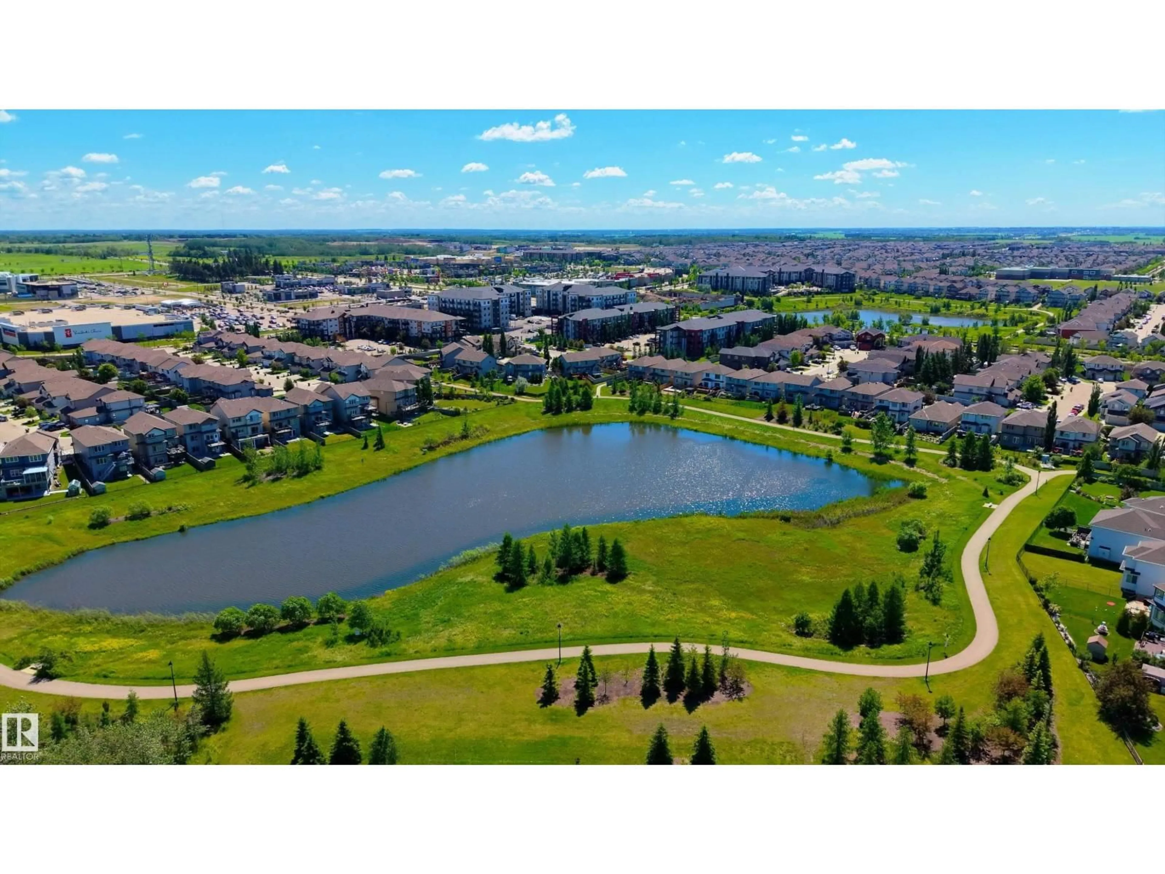 A pic from outside/outdoor area/front of a property/back of a property/a pic from drone, water/lake/river/ocean view for 512 59 ST, Edmonton Alberta T6X0E9