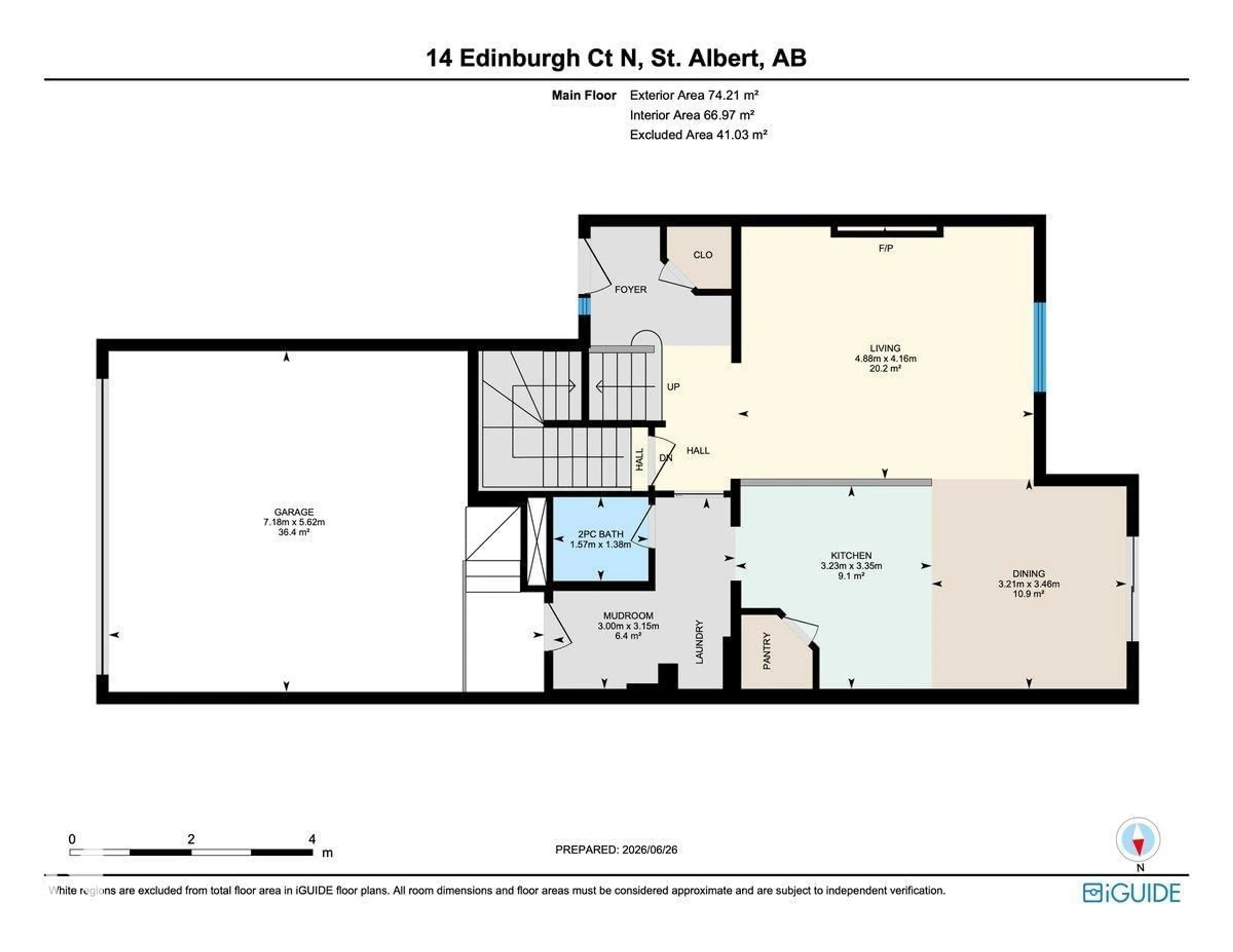 Floor plan for N - 14 EDINBURGH CRT, St. Albert Alberta T8N6M8