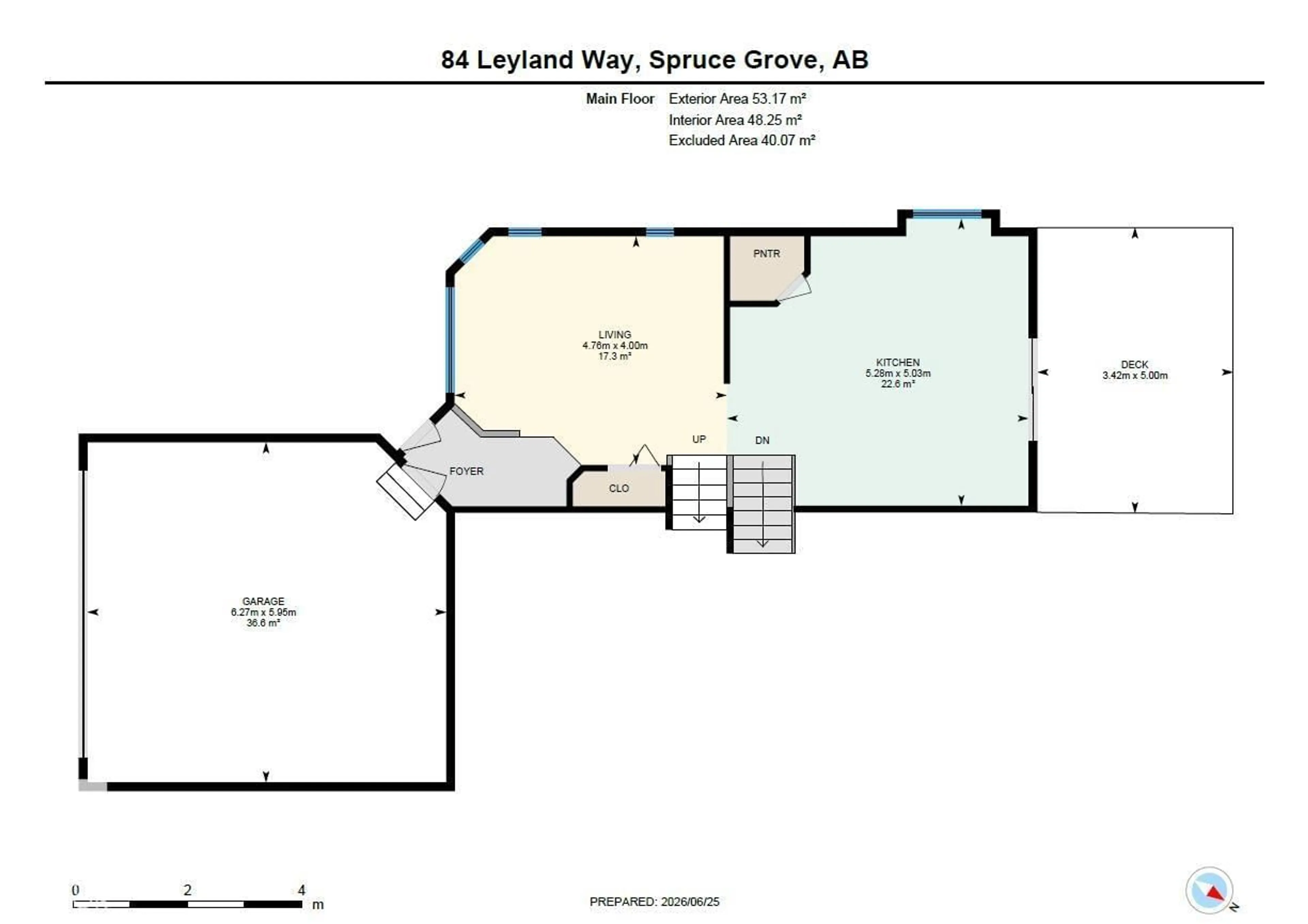 Floor plan for 84 LEYLAND WY, Spruce Grove Alberta T7X4P2