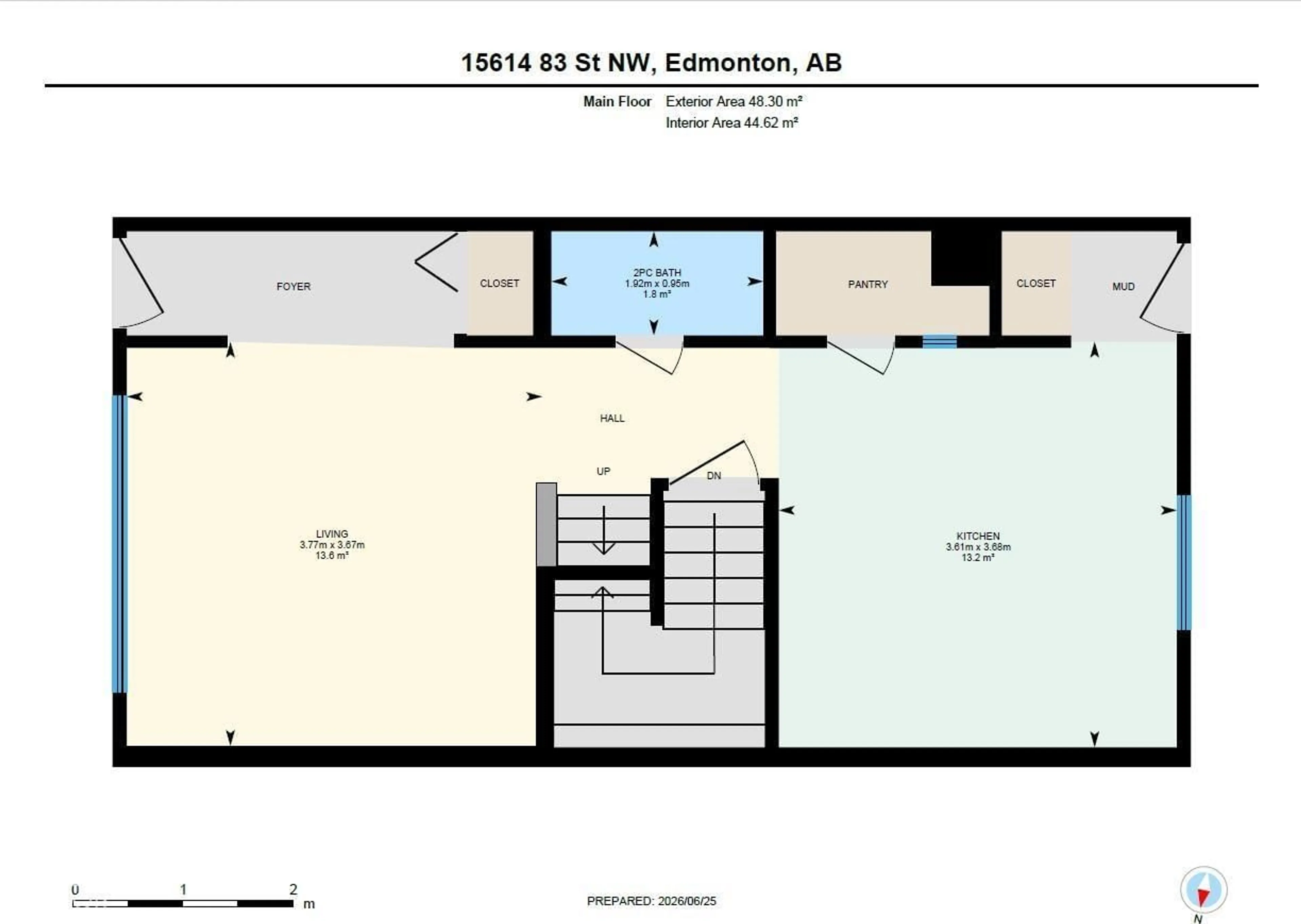 Floor plan for 15614 83 ST, Edmonton Alberta T5Z2R1