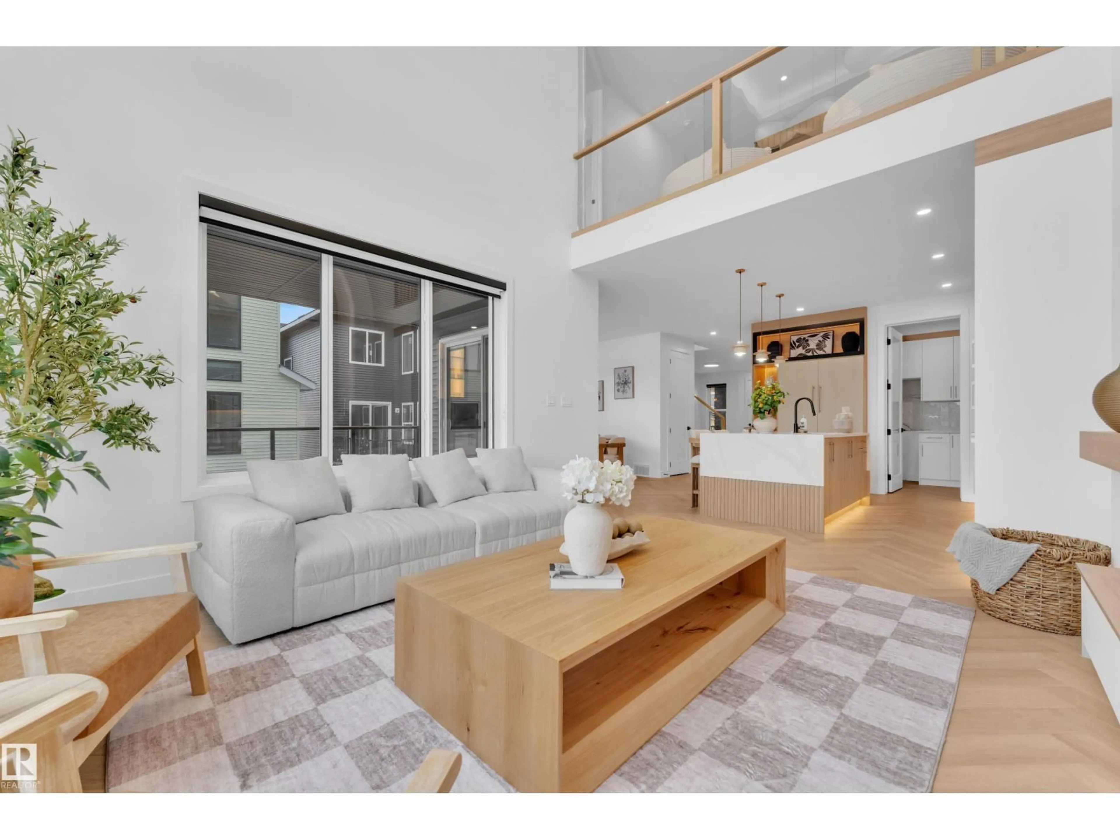 Living room with furniture, unknown for SW - 8458 MAYDAY LI, Edmonton Alberta T6X3E6