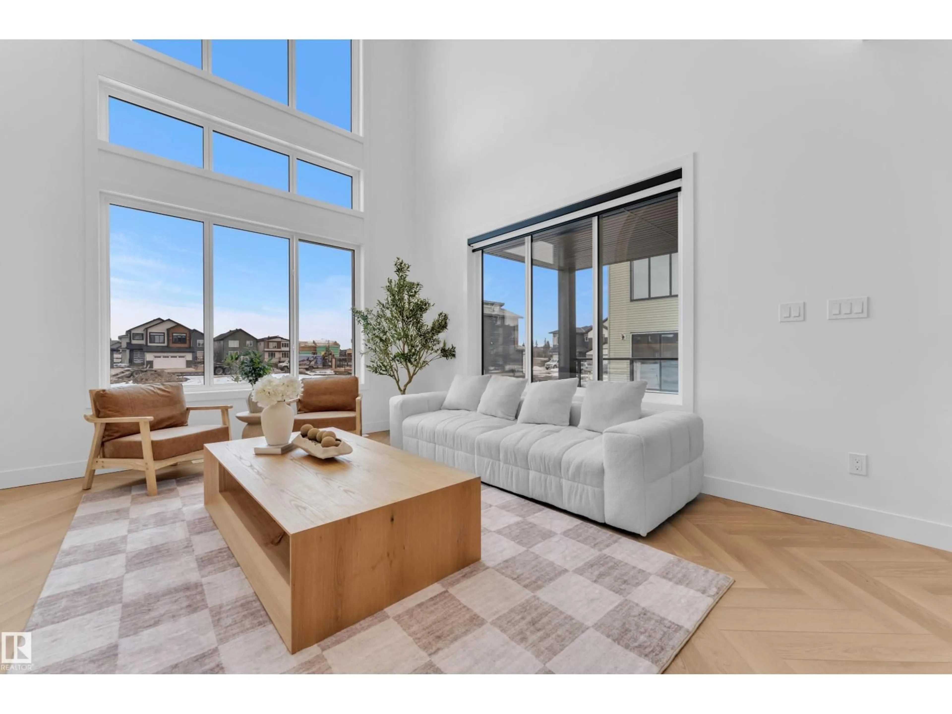 Living room with furniture, unknown for SW - 8458 MAYDAY LI, Edmonton Alberta T6X3E6