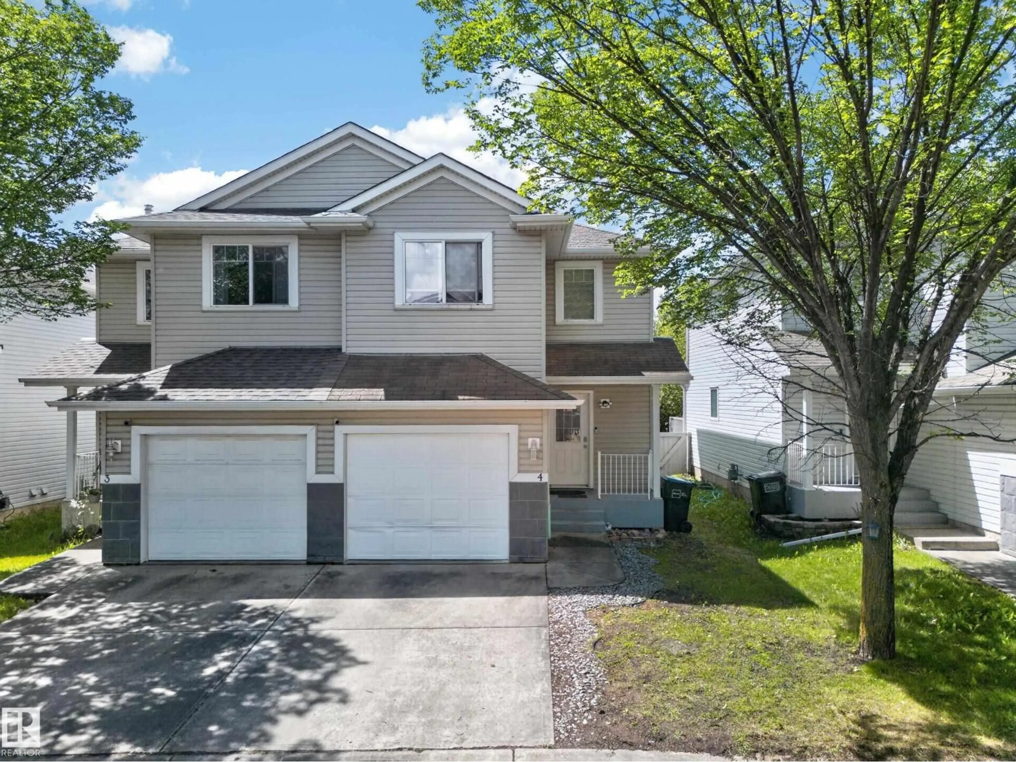 Home with vinyl exterior material, street for #4 - 4350 23 ST, Edmonton Alberta T6T1X8