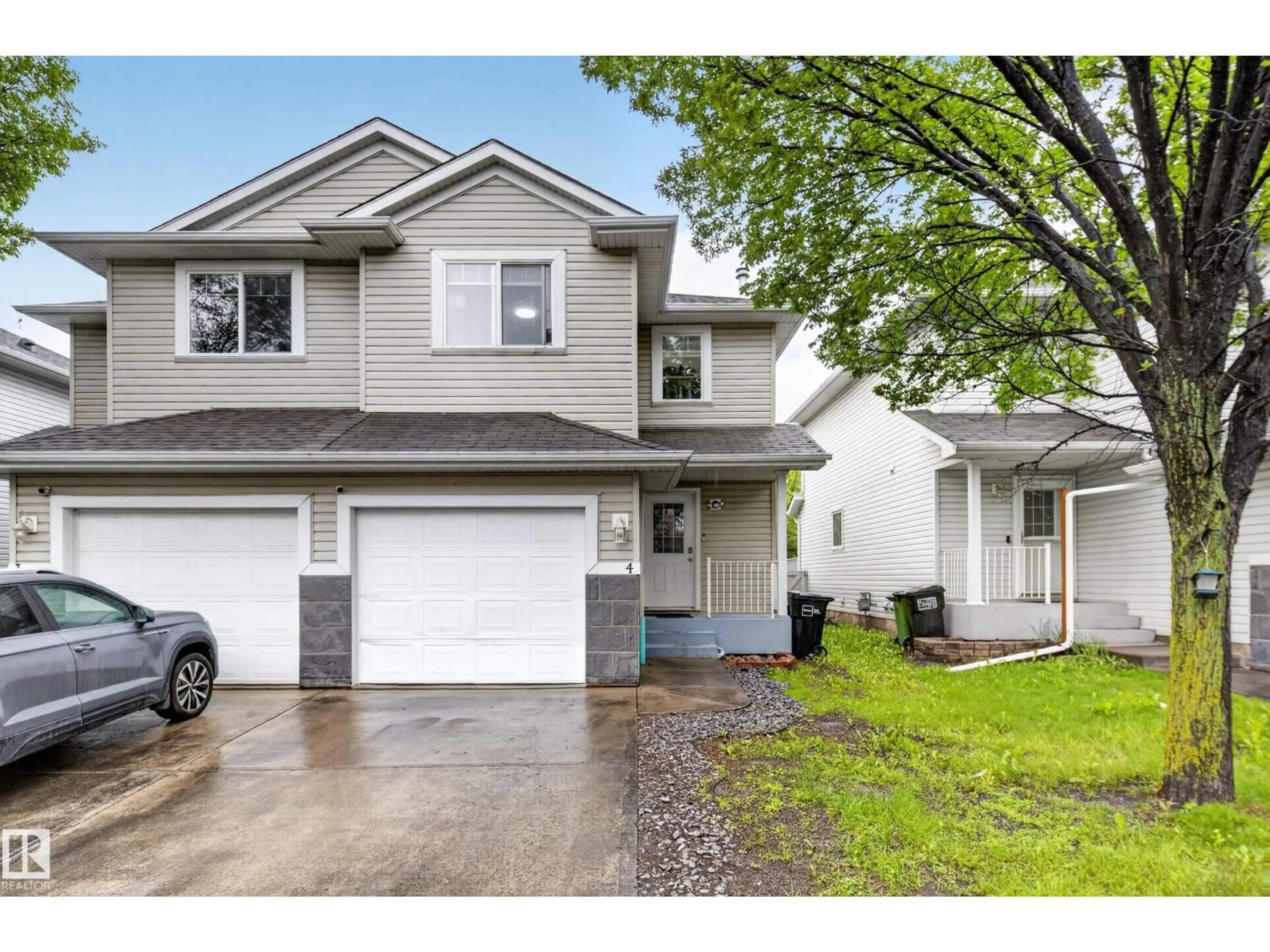 Home with vinyl exterior material, street for #4 - 4350 23 ST, Edmonton Alberta T6T1X8